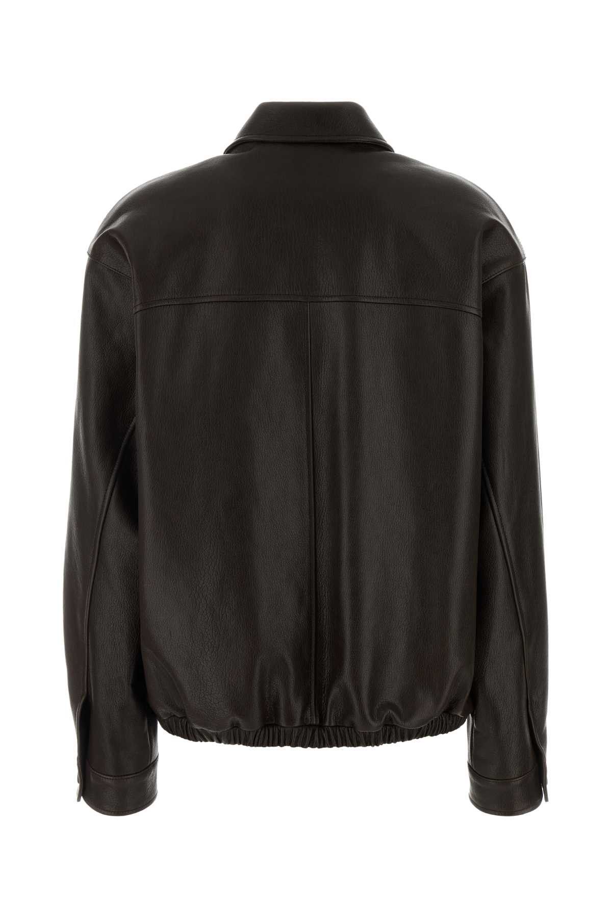 Miu Miu Brown Leather Jacket Size M / US 6-8 / IT 42-44 - 2 Thumbnail