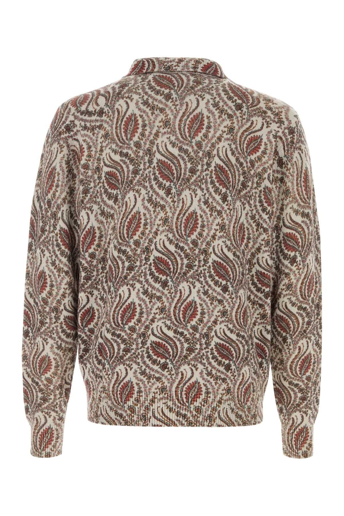 Etro Embroidered Wool Polo Shirt Size US M / EU 48-50 / 2 - 2 Thumbnail