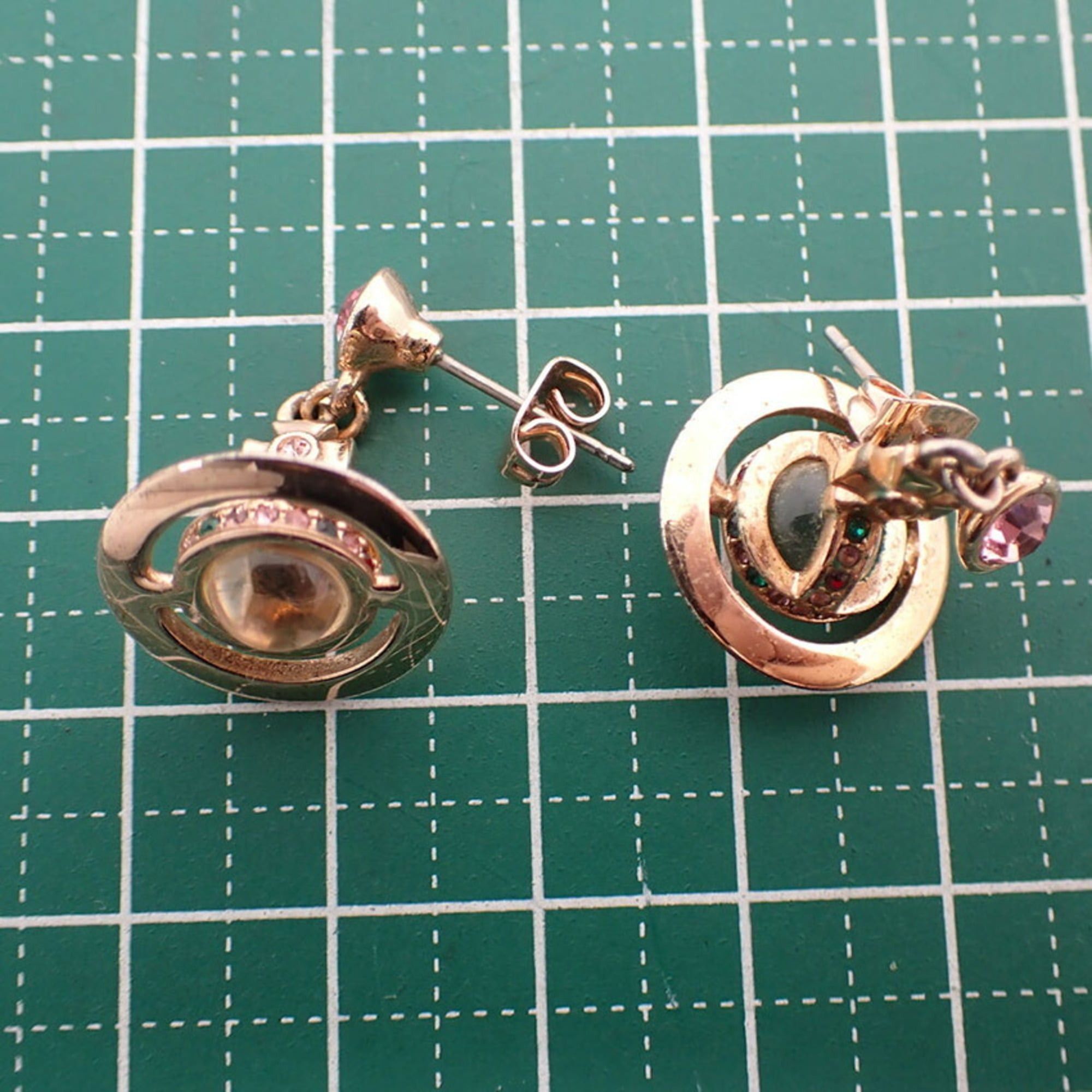 Vivienne Westwood Vivienne Westwood Orb Colored Stone Earrings Size ONE SIZE - 10 Thumbnail