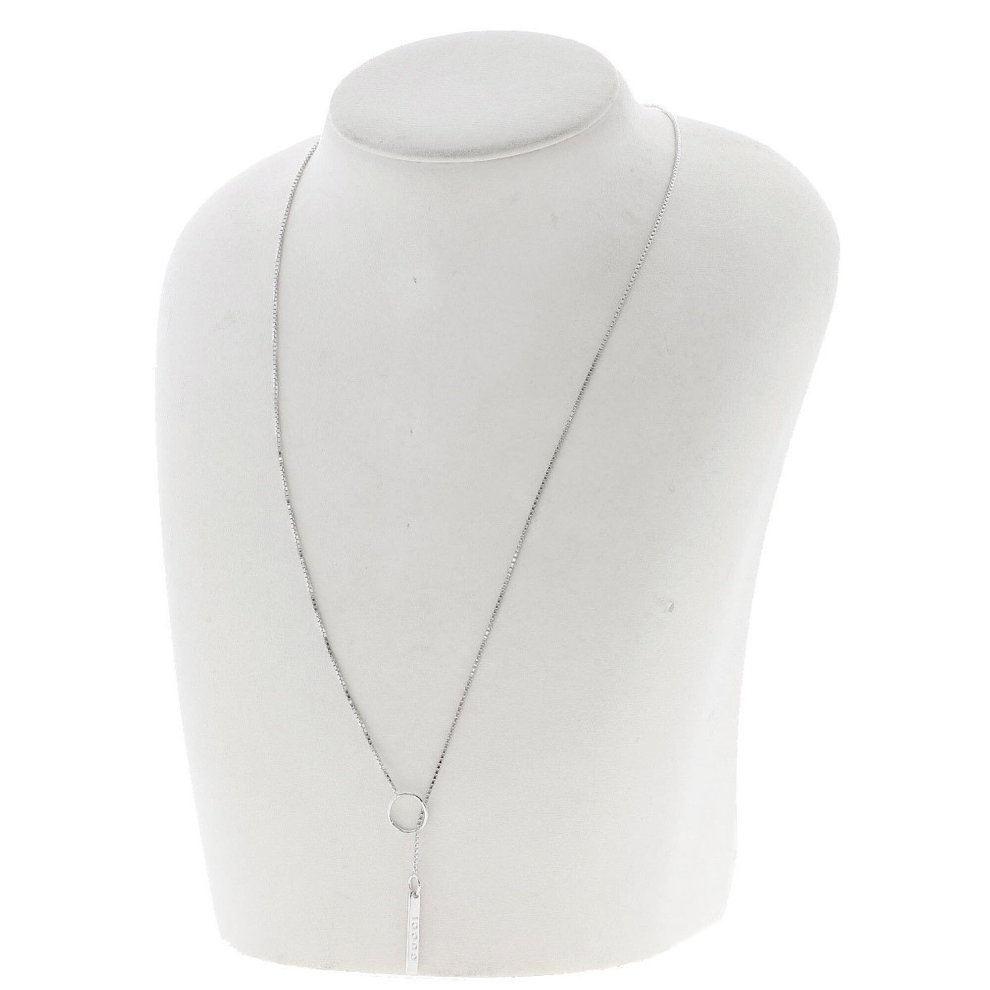 Gucci Gucci Lariat Necklace 18K White Gold Women's GUCCI Size ONE SIZE - 4 Thumbnail