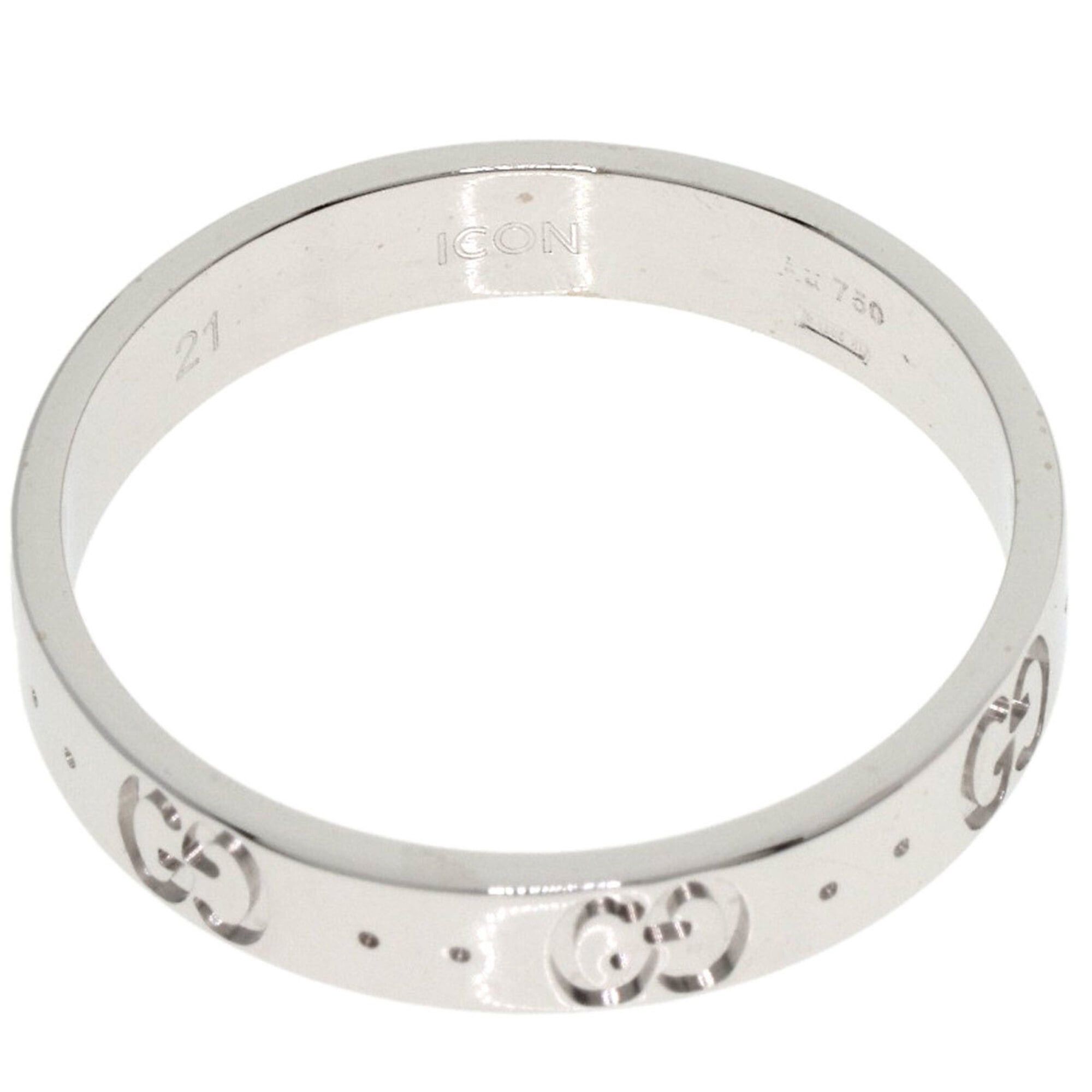 Gucci Gucci Icon #21 Ring, 18K White Gold, Women's, GUCCI Size ONE SIZE - 5 Thumbnail