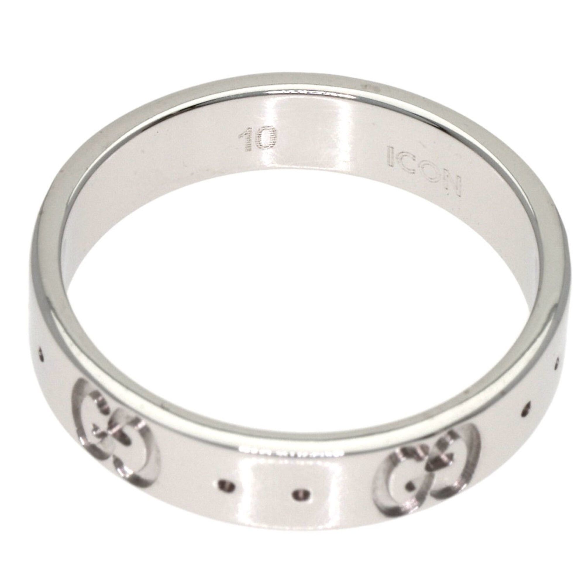 Gucci Gucci Icon #10 Ring, 18K White Gold, Women's GUCCI Size ONE SIZE - 4 Thumbnail