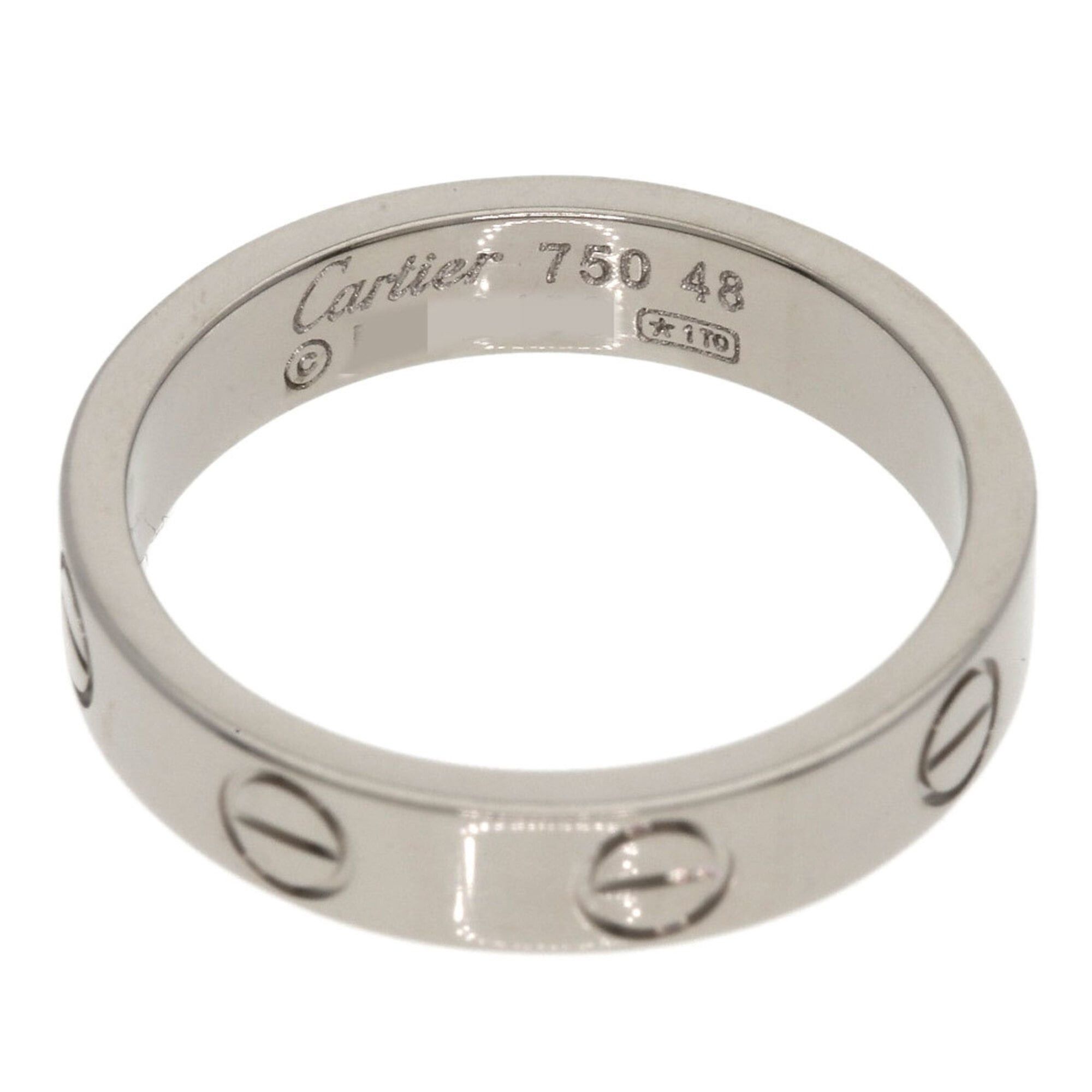 Cartier Cartier Mini Love Ring #48, 18K White Gold, Women's Ring, CARTIER Size ONE SIZE - 4 Thumbnail