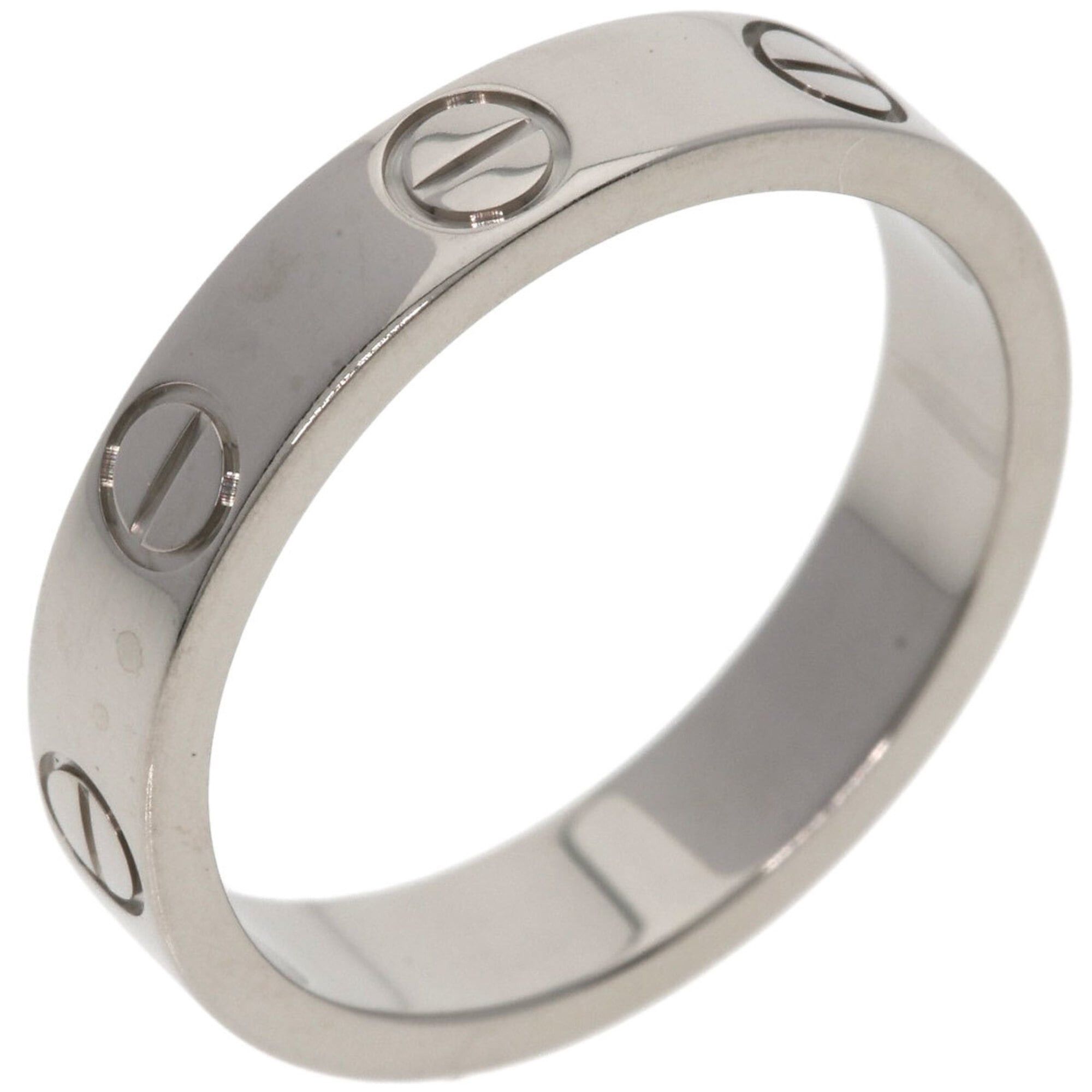 Cartier Cartier Mini Love Ring #48, 18K White Gold, Women's Ring, CARTIER Size ONE SIZE - 2 Thumbnail