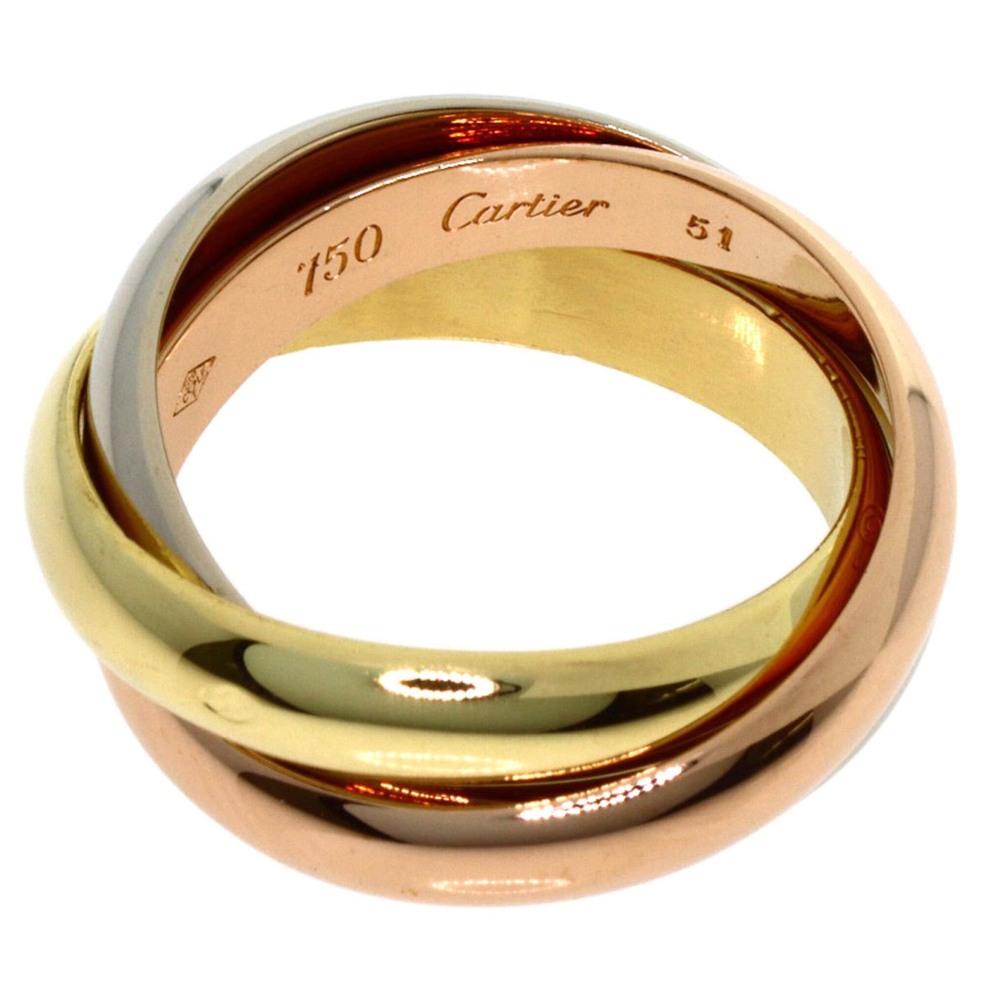Cartier Cartier Trinity #51 Ring, 18K Yellow Gold/18K White Pink Gold, Women's, CARTIER Size ONE SIZE - 3 Thumbnail