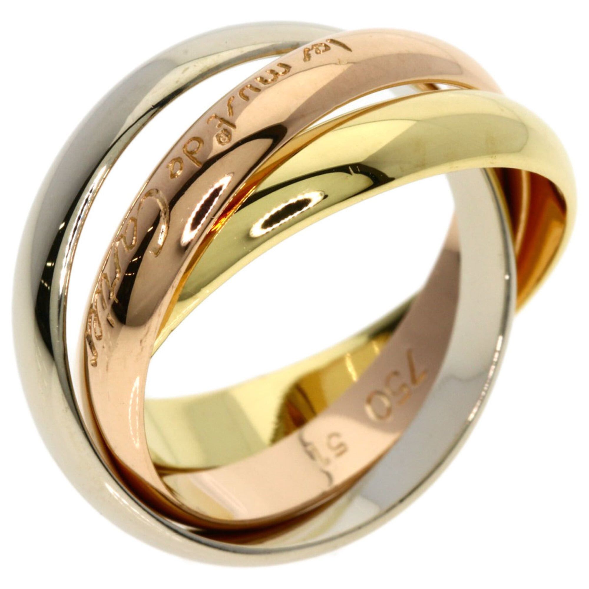 Cartier Cartier Trinity #51 Ring, 18K Yellow Gold/18K Pink White Gold, Women's, CARTIER Size ONE SIZE - 2 Thumbnail
