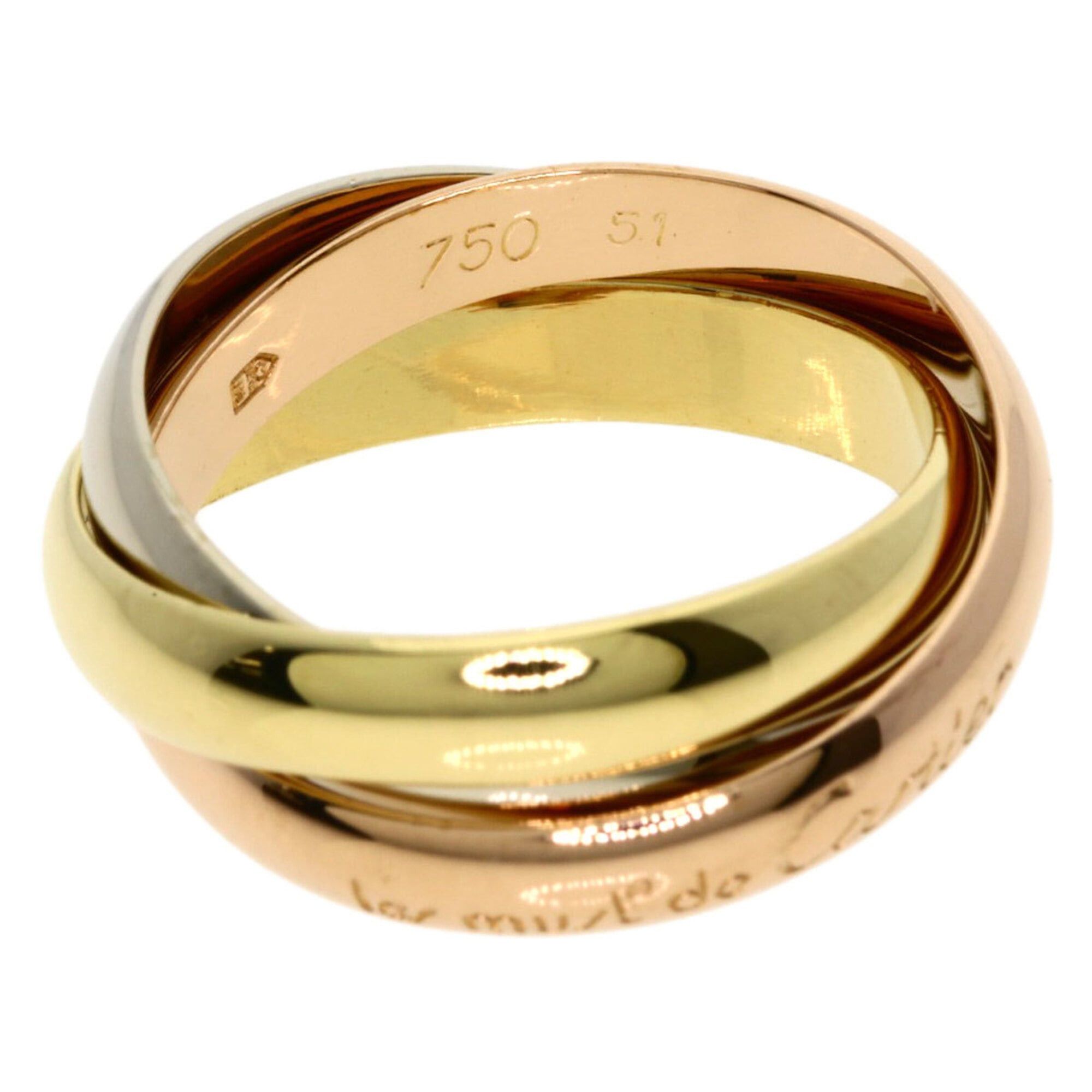 Cartier Cartier Trinity #51 Ring, 18K Yellow Gold/18K Pink White Gold, Women's, CARTIER Size ONE SIZE - 3 Thumbnail