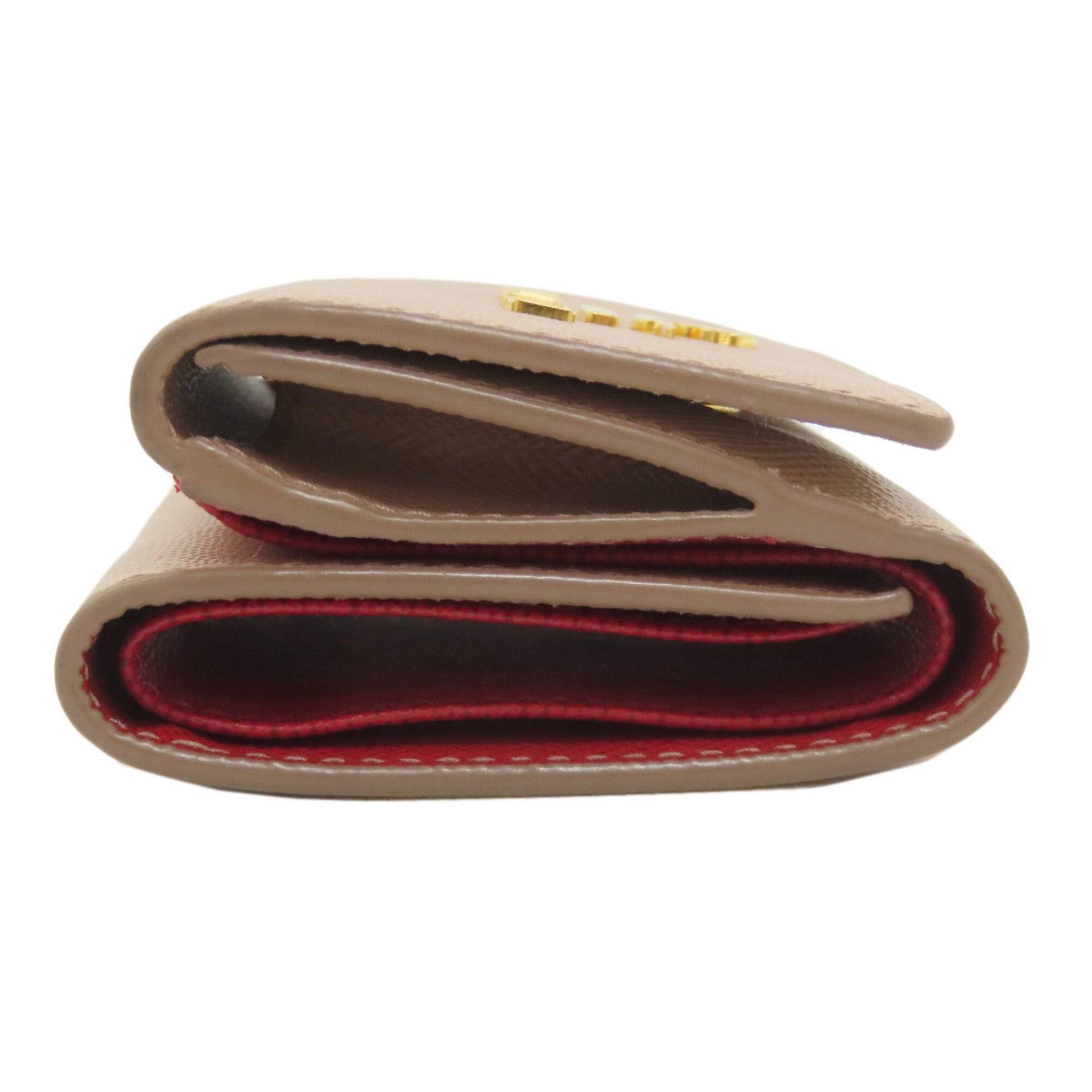 Prada Prada Compact Wallet, Bi-fold Saffiano Leather, Women's PRADA Size ONE SIZE - 3 Thumbnail