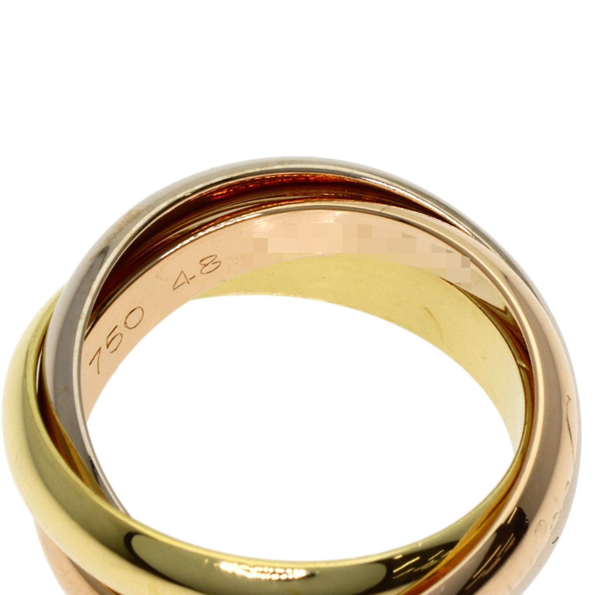 Cartier Cartier Trinity #48 Ring, 18K Yellow Gold/18K Pink White Gold, Women's, CARTIER Size ONE SIZE - 4 Thumbnail