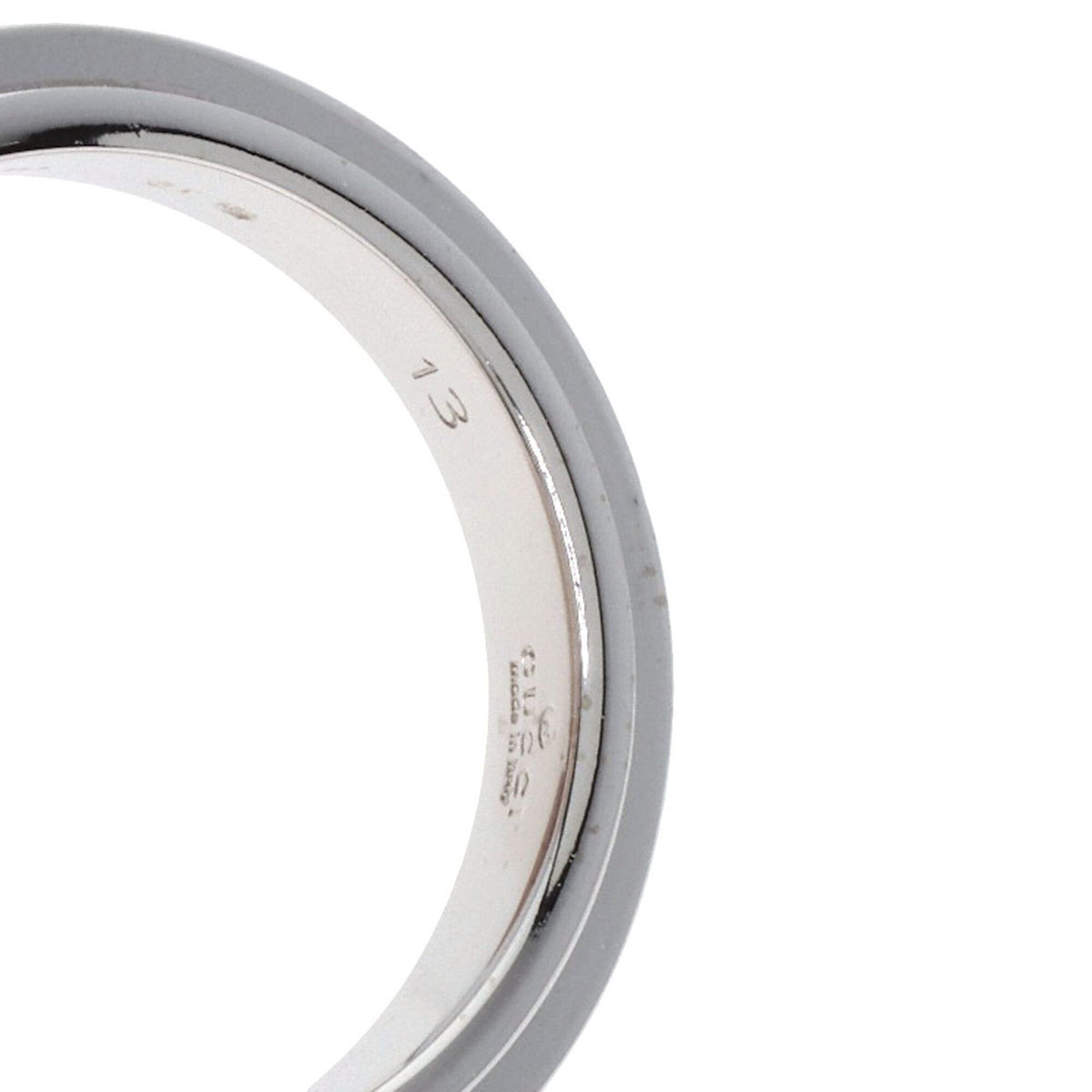 Gucci Gucci Straight Rough #13 Ring, 18K White Gold, Women's GUCCI Size ONE SIZE - 7 Thumbnail