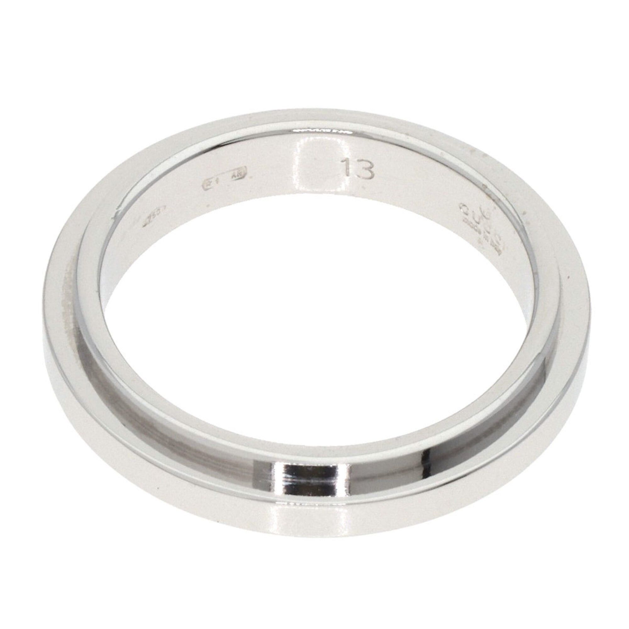 Gucci Gucci Straight Rough #13 Ring, 18K White Gold, Women's GUCCI Size ONE SIZE - 4 Thumbnail