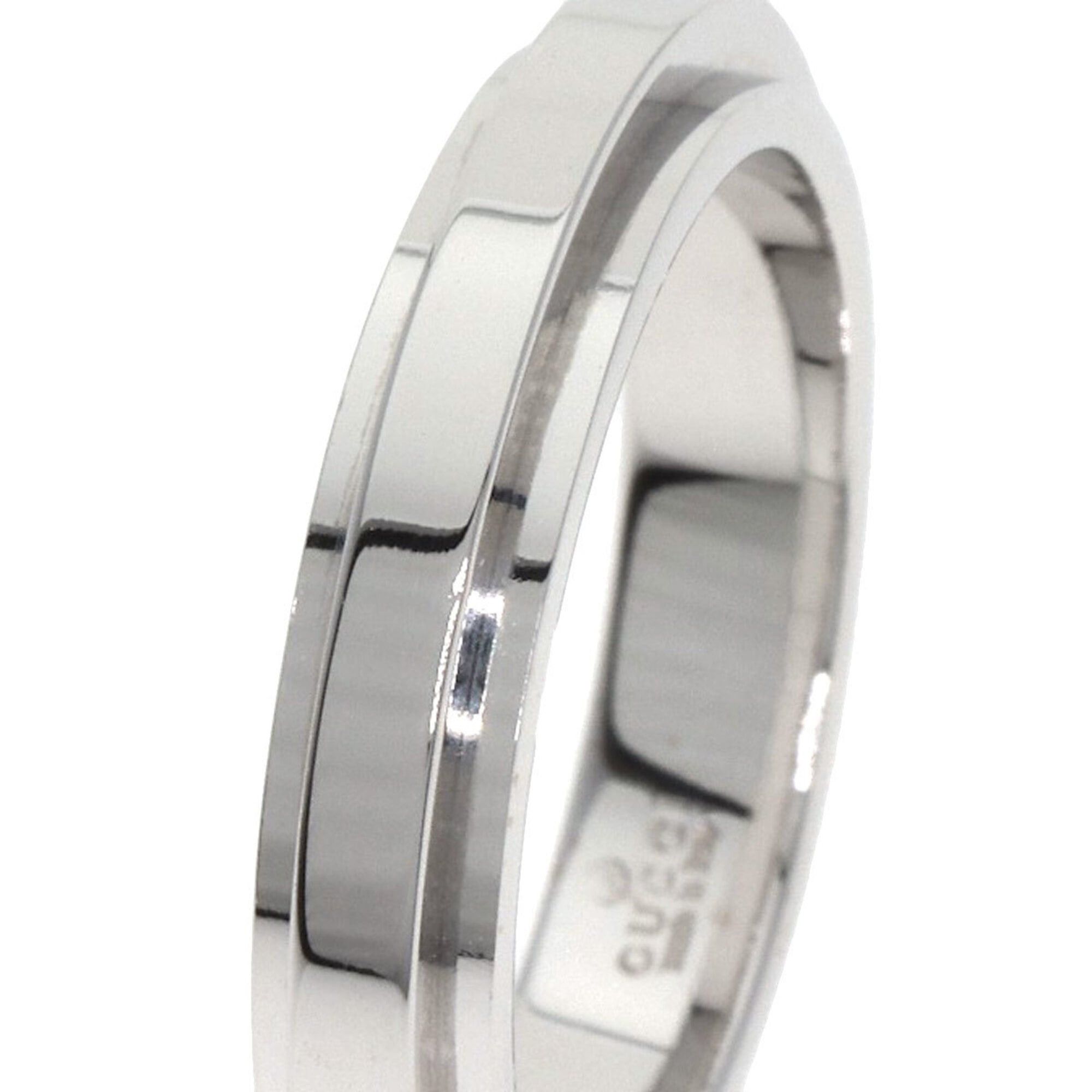 Gucci Gucci Straight Rough #13 Ring, 18K White Gold, Women's GUCCI Size ONE SIZE - 6 Thumbnail