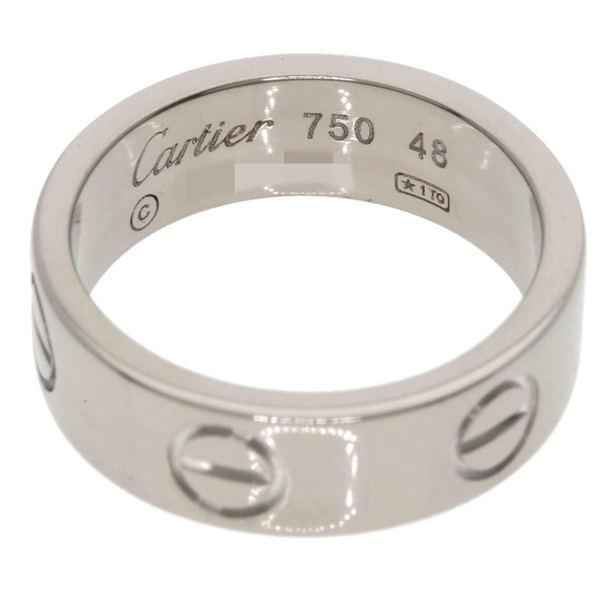 Cartier Cartier Love Ring #48, 18K White Gold, Women's Ring, CARTIER Size ONE SIZE - 4 Thumbnail