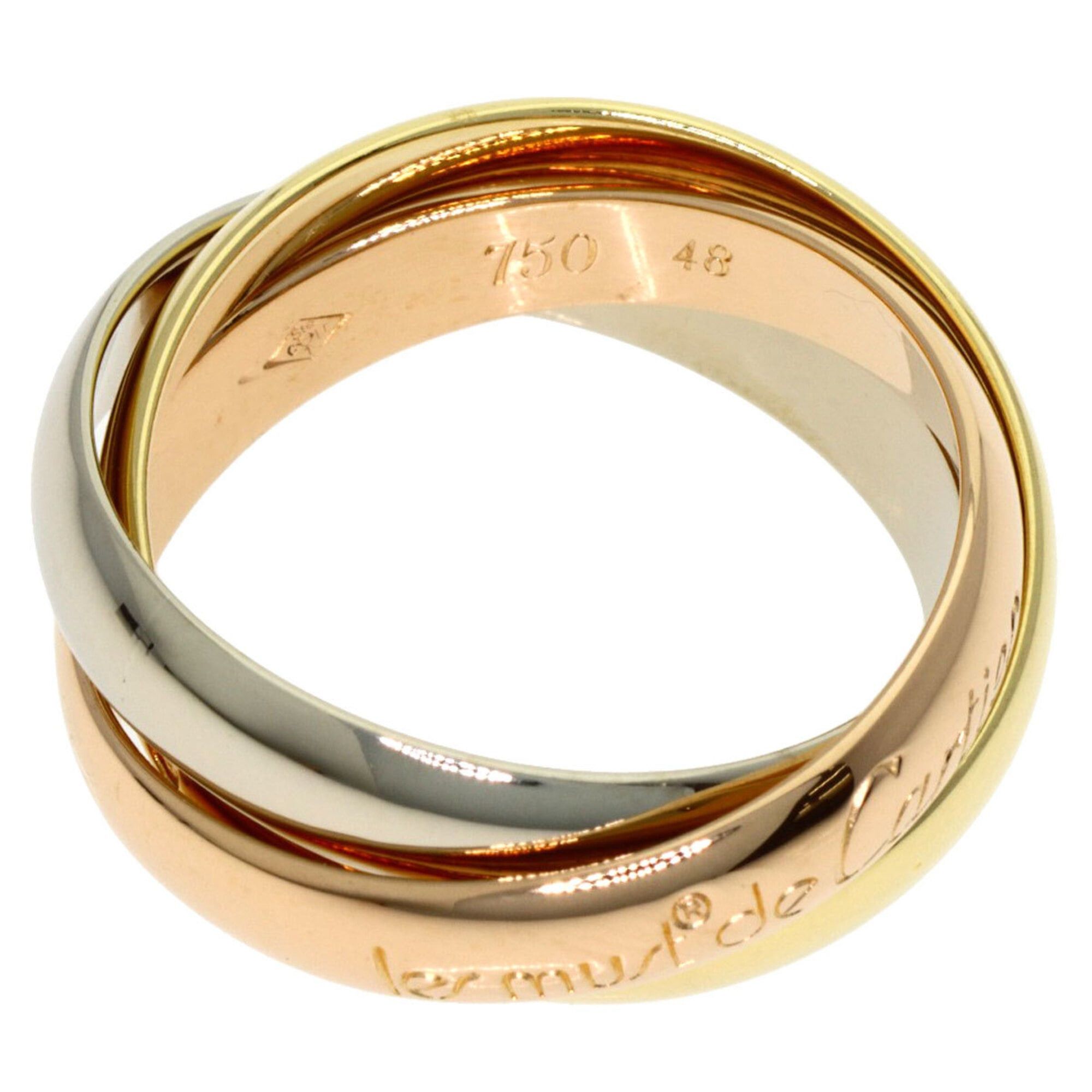 Cartier Cartier Trinity #48 Ring, 18K Yellow Gold/18K Pink White Gold, Women's, CARTIER Size ONE SIZE - 3 Thumbnail