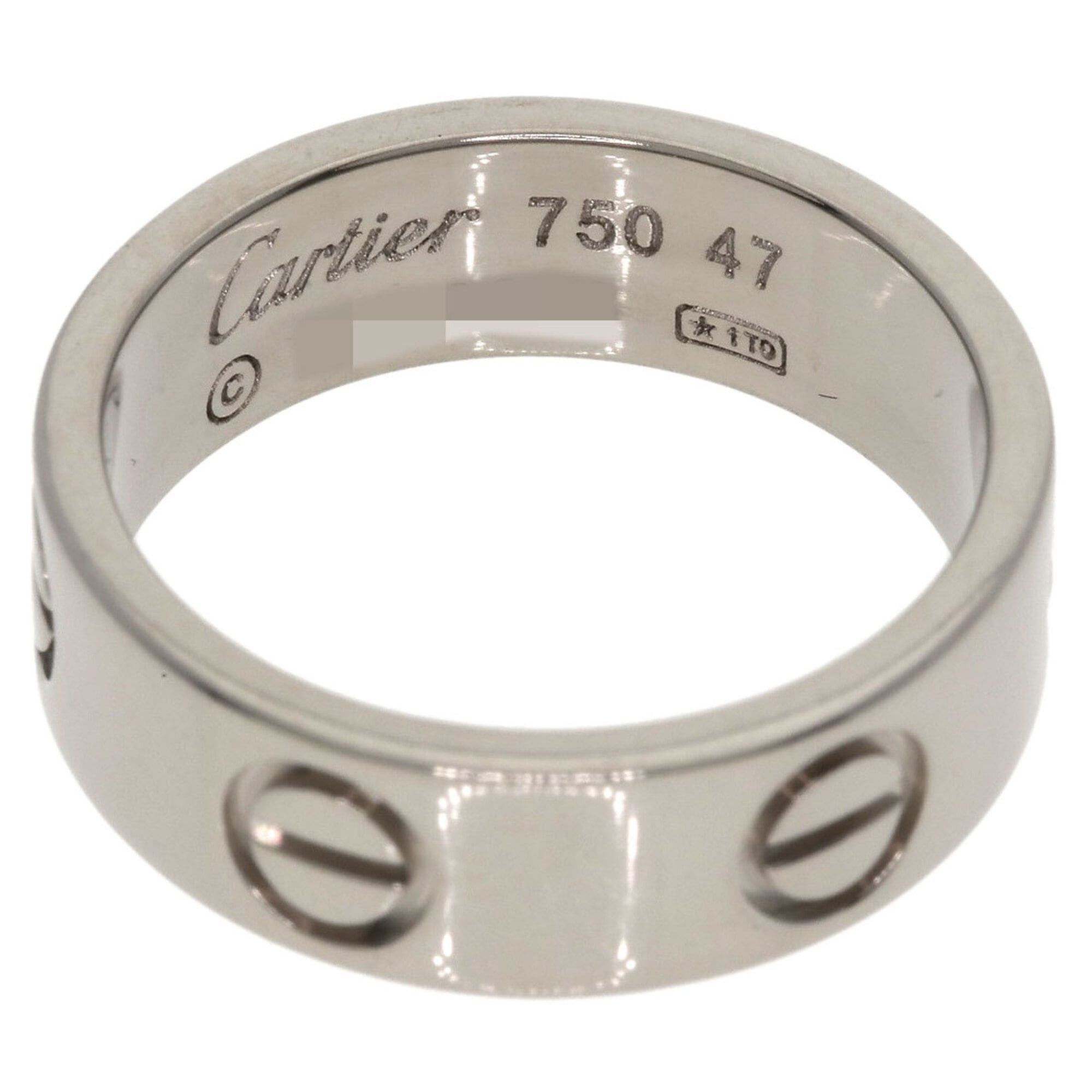 Cartier Cartier Love Ring #47, 18K White Gold, Women's Ring, CARTIER Size ONE SIZE - 4 Thumbnail