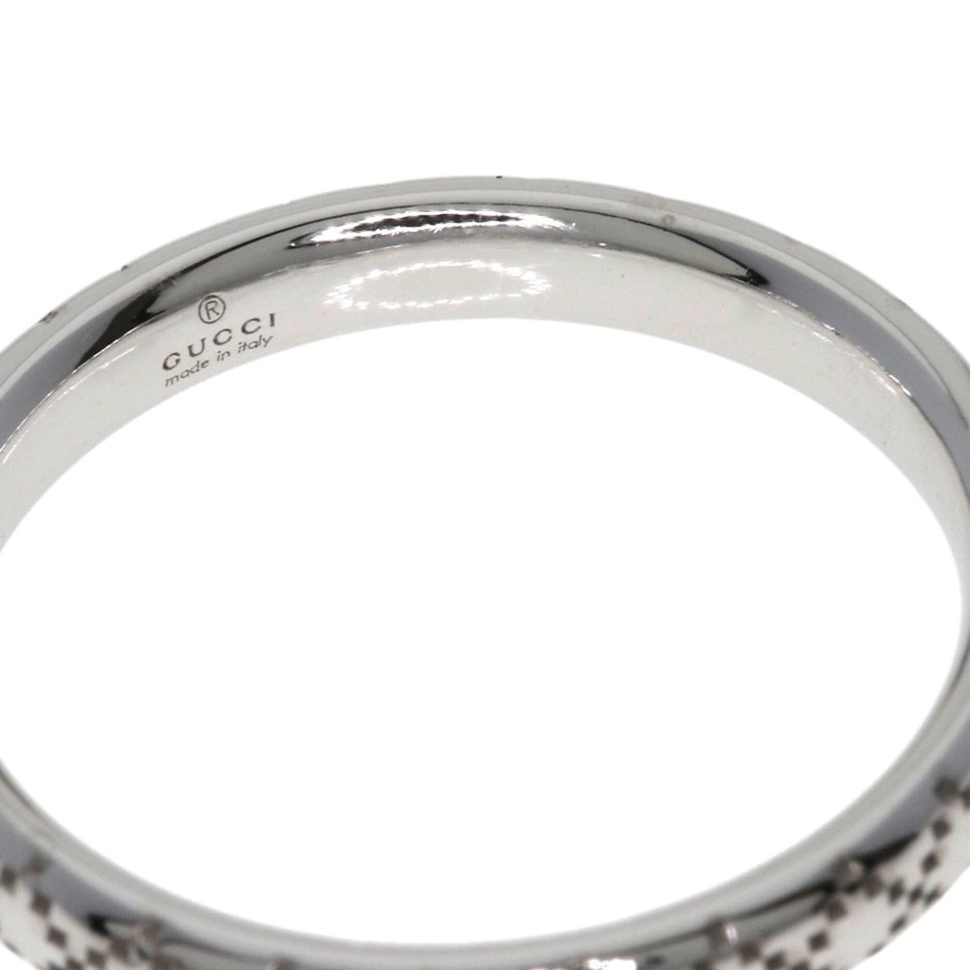 Gucci Gucci Diamantissima #8 Ring, 18K White Gold, Women's, GUCCI Size ONE SIZE - 9 Thumbnail