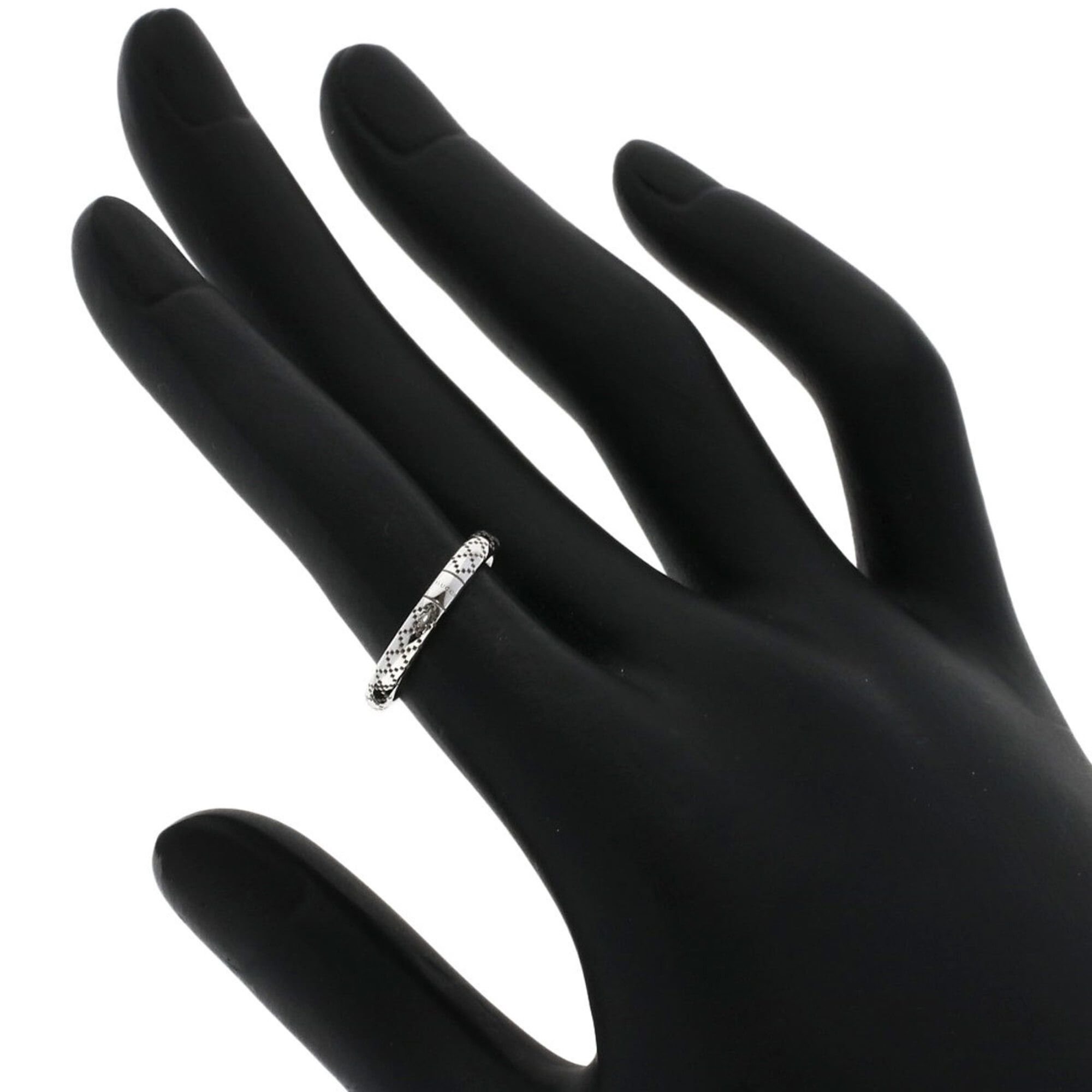 Gucci Gucci Diamantissima #8 Ring, 18K White Gold, Women's, GUCCI Size ONE SIZE - 7 Thumbnail