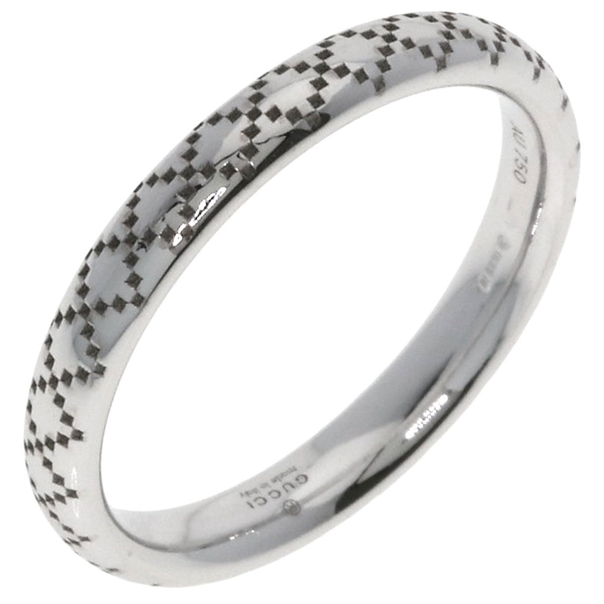 Gucci Gucci Diamantissima #8 Ring, 18K White Gold, Women's, GUCCI Size ONE SIZE - 2 Thumbnail