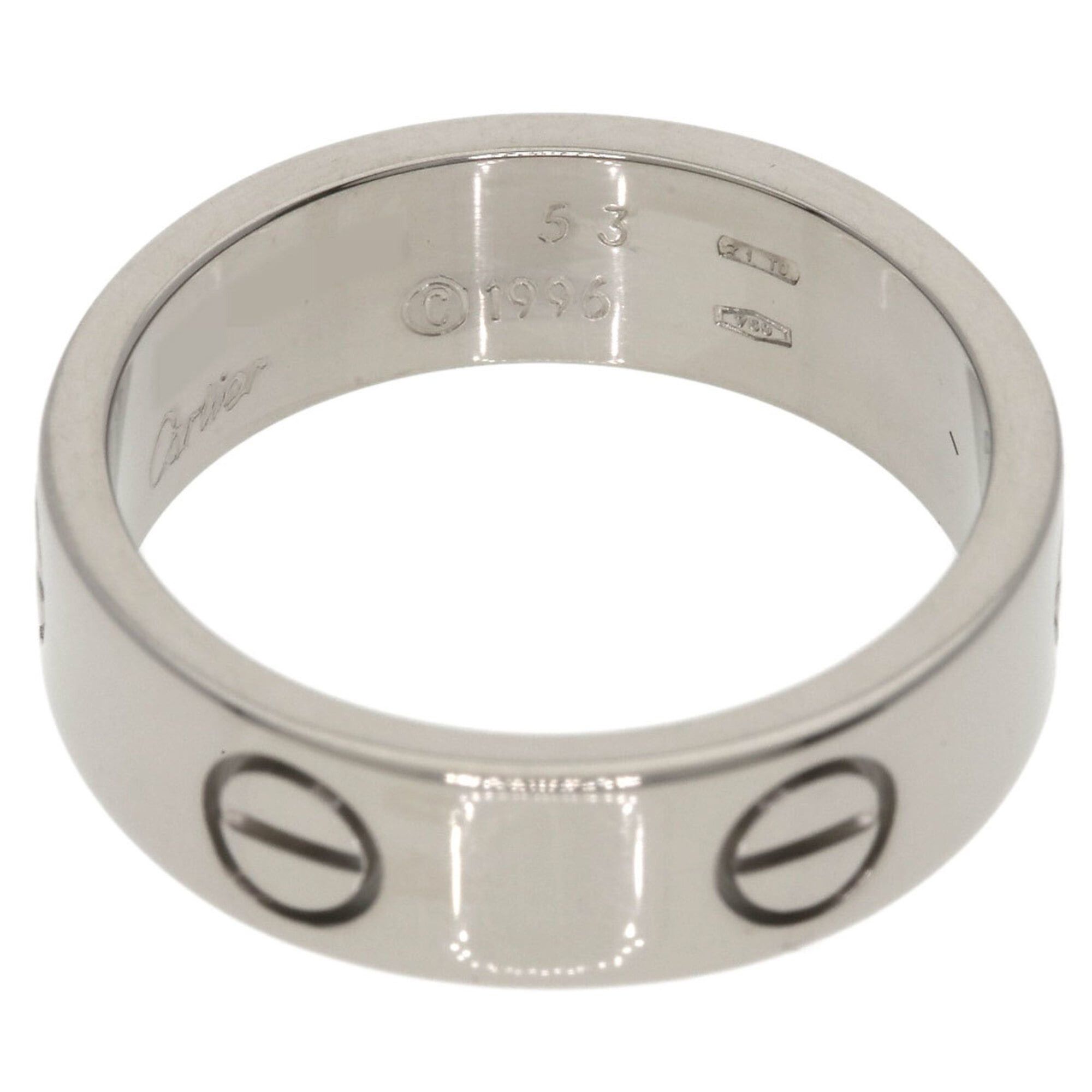 Cartier Cartier Love Ring #53, 18K White Gold, Women's Ring, CARTIER Size ONE SIZE - 4 Thumbnail