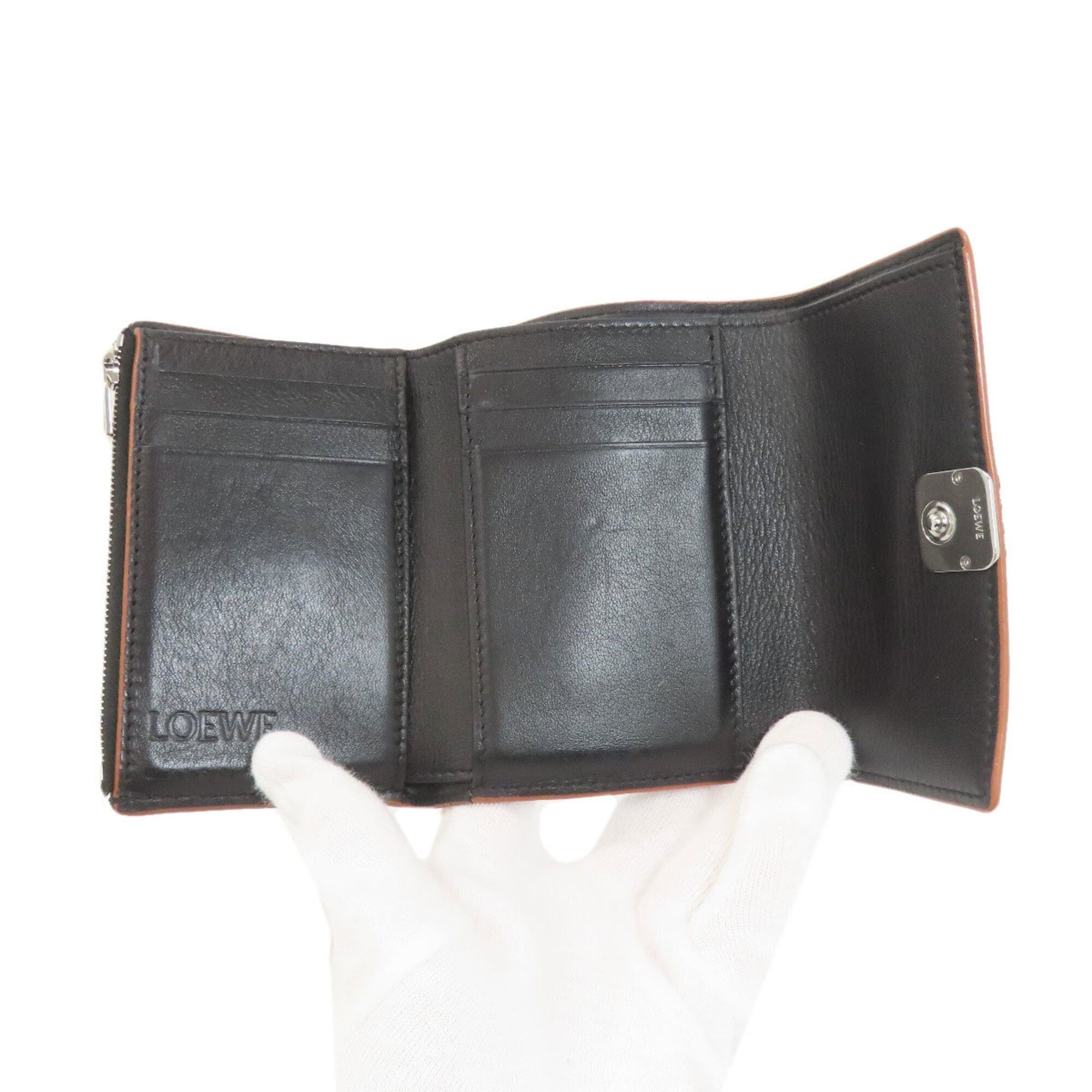 Loewe Loewe Anagram Bi-fold Leather Wallet for Women Size ONE SIZE - 4 Thumbnail