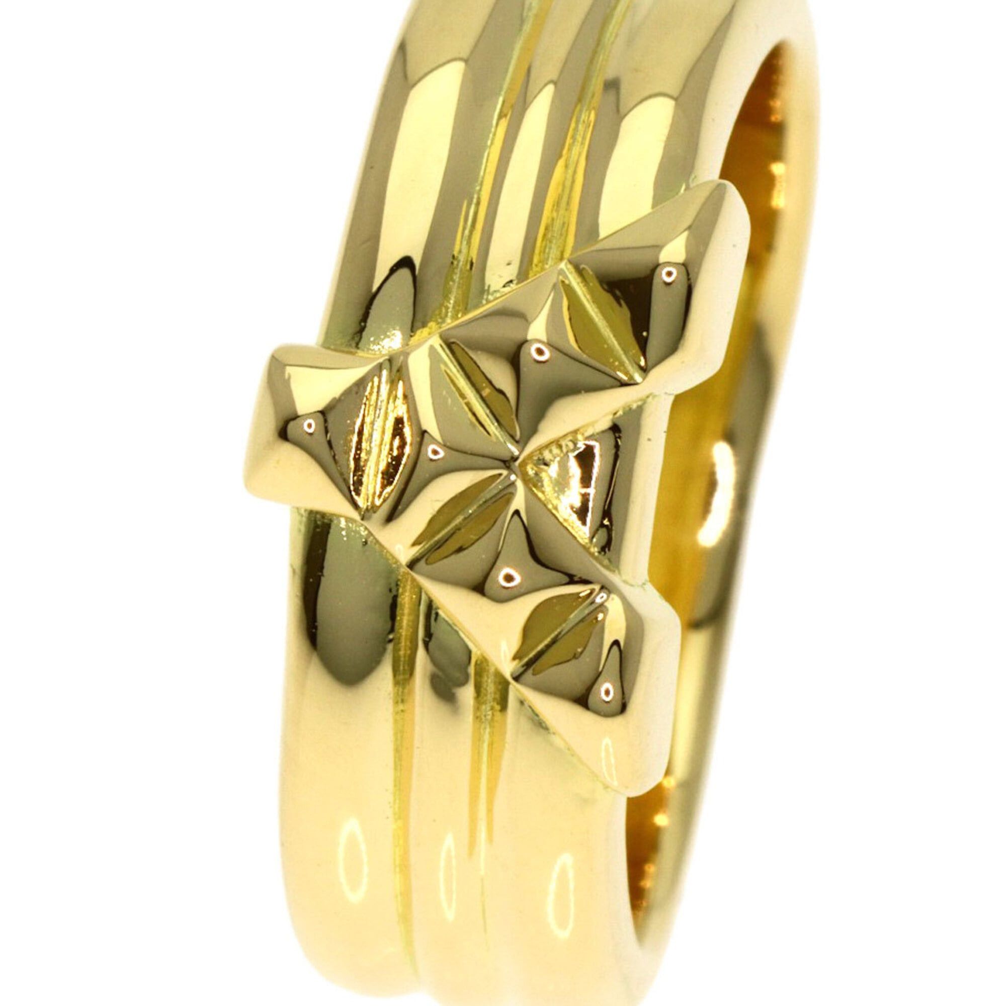 Yves Saint Laurent Yves Saint Laurent Y-motif ring, 18K yellow gold, women's. Size ONE SIZE - 10 Thumbnail