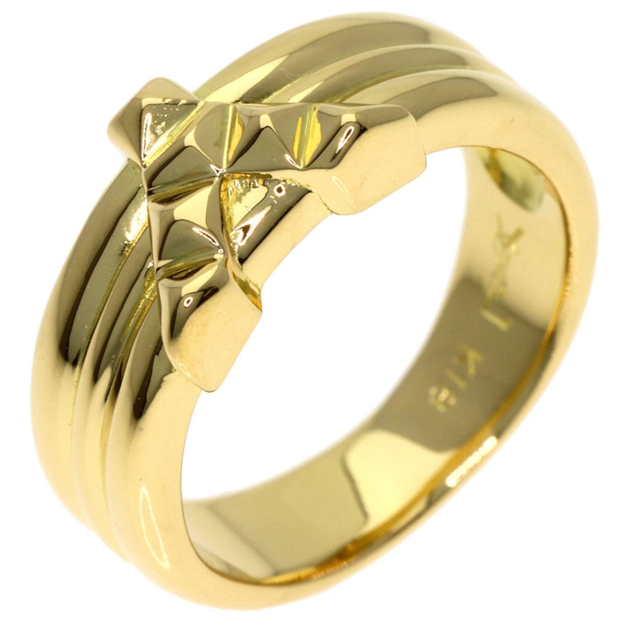 Yves Saint Laurent Yves Saint Laurent Y-motif ring, 18K yellow gold, women's. Size ONE SIZE - 2 Thumbnail