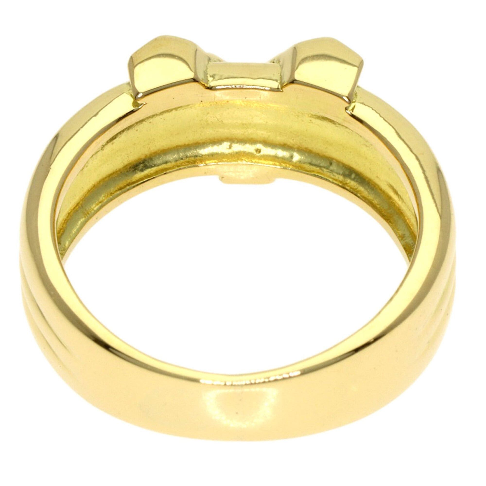 Yves Saint Laurent Yves Saint Laurent Y-motif ring, 18K yellow gold, women's. Size ONE SIZE - 4 Thumbnail