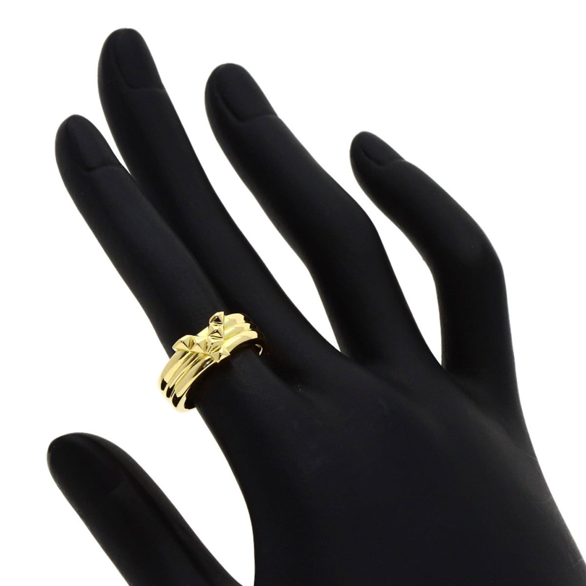 Yves Saint Laurent Yves Saint Laurent Y-motif ring, 18K yellow gold, women's. Size ONE SIZE - 6 Thumbnail