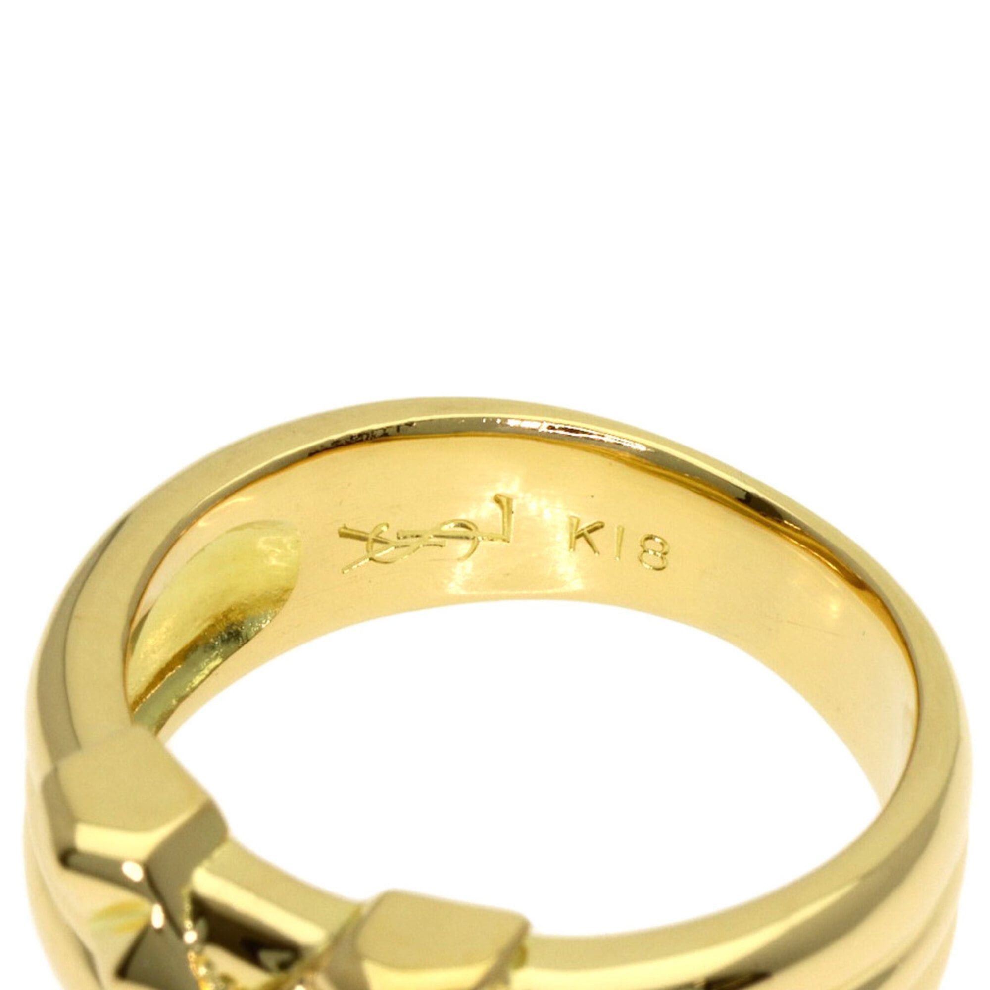 Yves Saint Laurent Yves Saint Laurent Y-motif ring, 18K yellow gold, women's. Size ONE SIZE - 5 Thumbnail