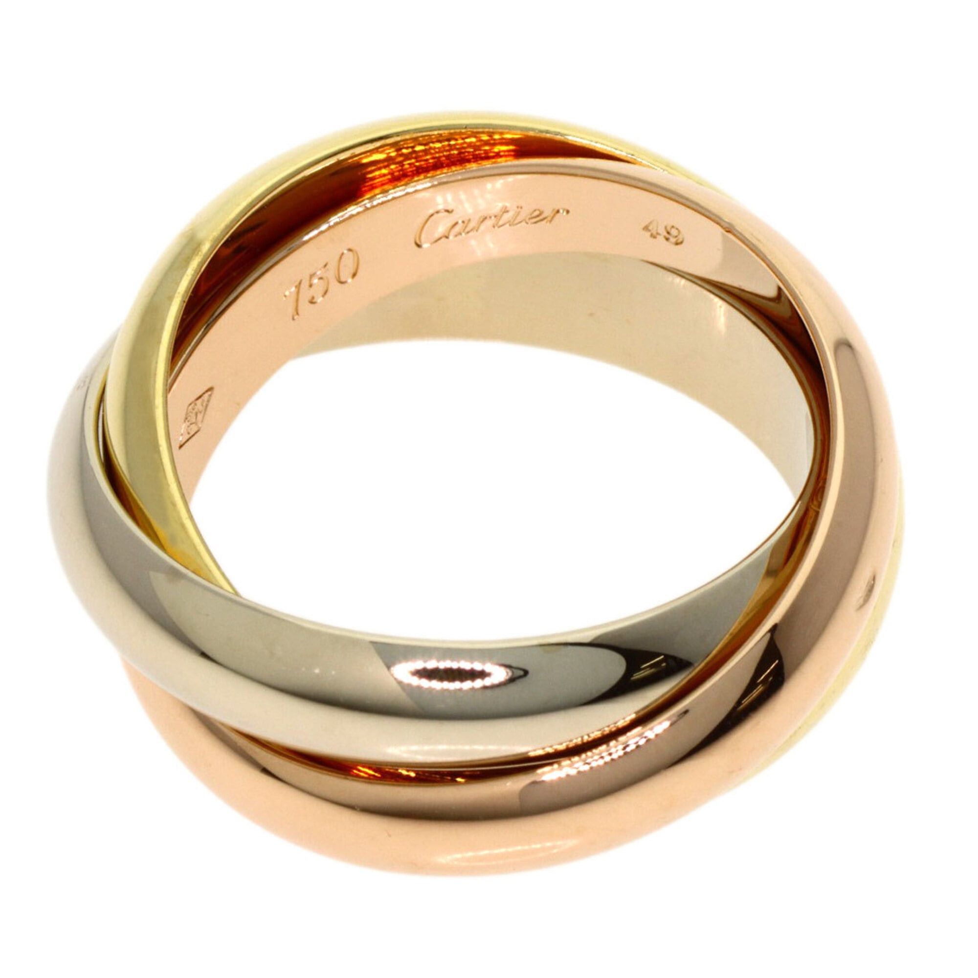 Cartier Cartier Trinity MM #49 Ring, 18K Yellow Gold/18K Pink White Gold, Women's. Size ONE SIZE - 3 Thumbnail