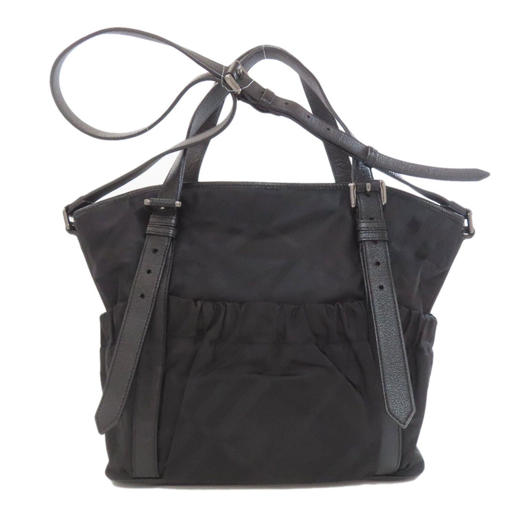 Burberry Burberry Check Pattern 2-Way Tote Bag, Nylon, Women's BURBERRY Size ONE SIZE - 2 Thumbnail