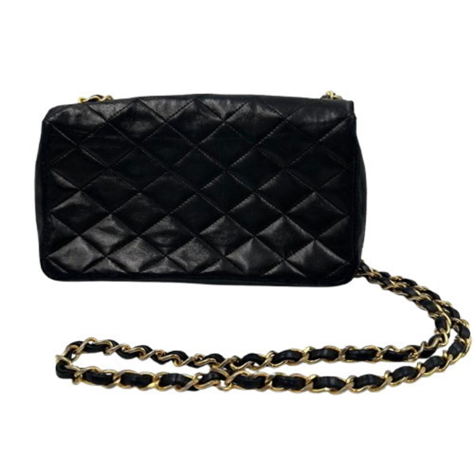 Chanel CHANEL Lambskin Chain Shoulder Bag, Leather, Black Size ONE SIZE - 2 Thumbnail
