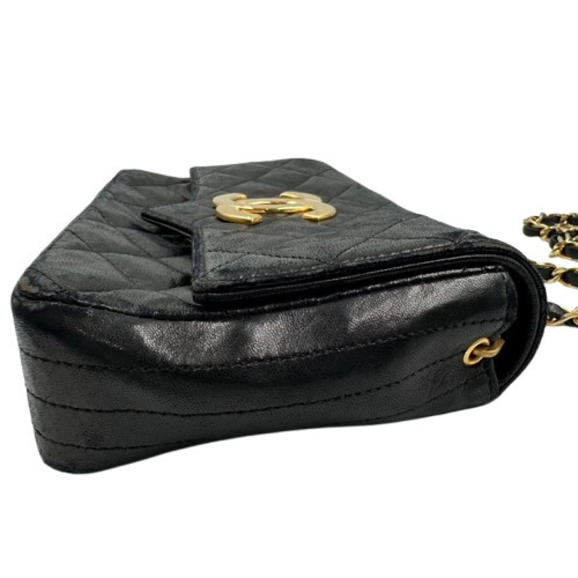 Chanel CHANEL Lambskin Chain Shoulder Bag, Leather, Black Size ONE SIZE - 6 Thumbnail