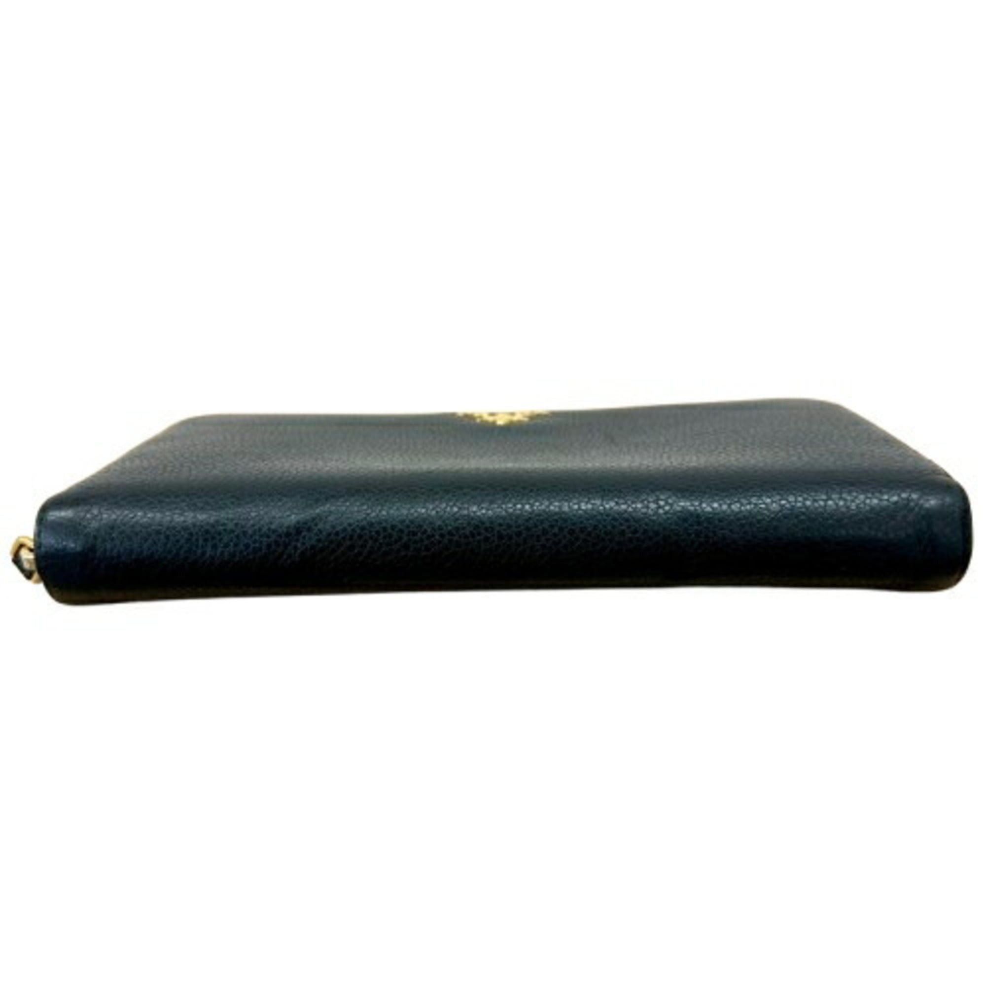 Prada PRADA Round Leather Long Wallet 1ML506 (Men's & Women's) Size ONE SIZE - 5 Thumbnail