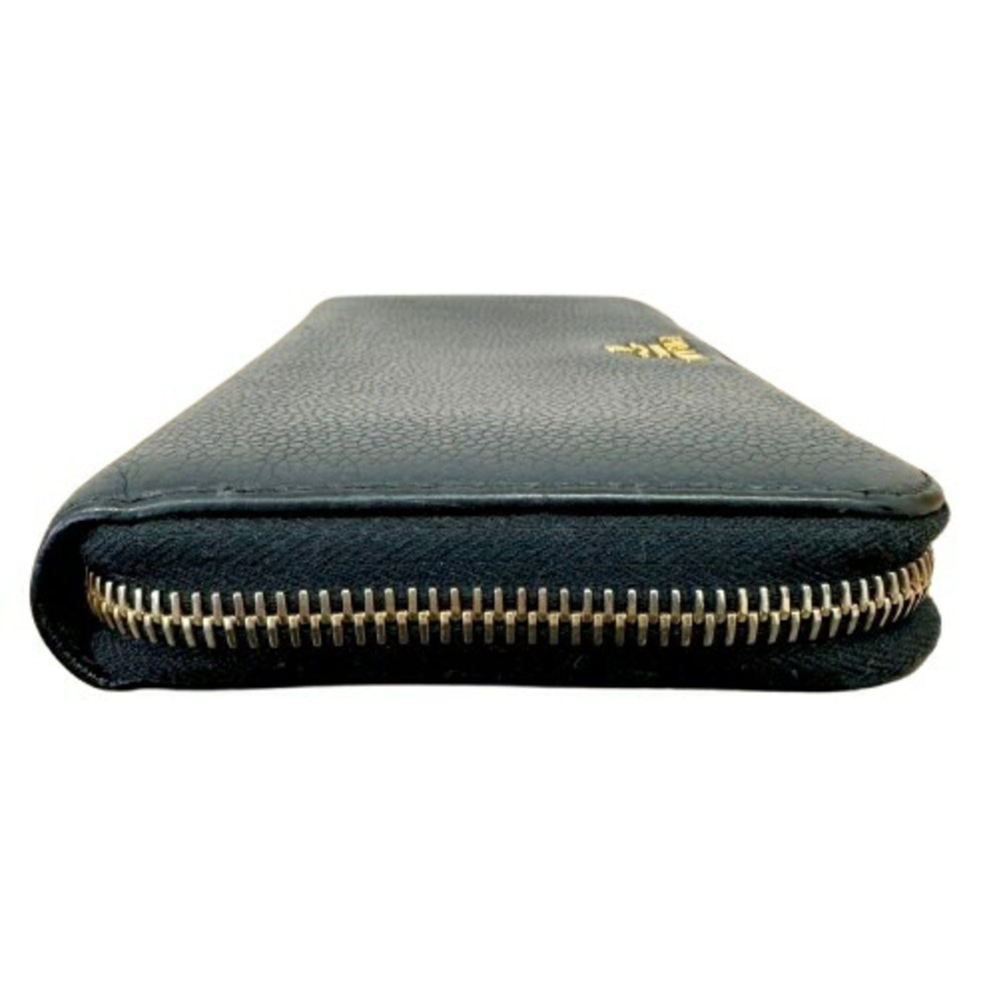 Prada PRADA Round Leather Long Wallet 1ML506 (Men's & Women's) Size ONE SIZE - 3 Thumbnail