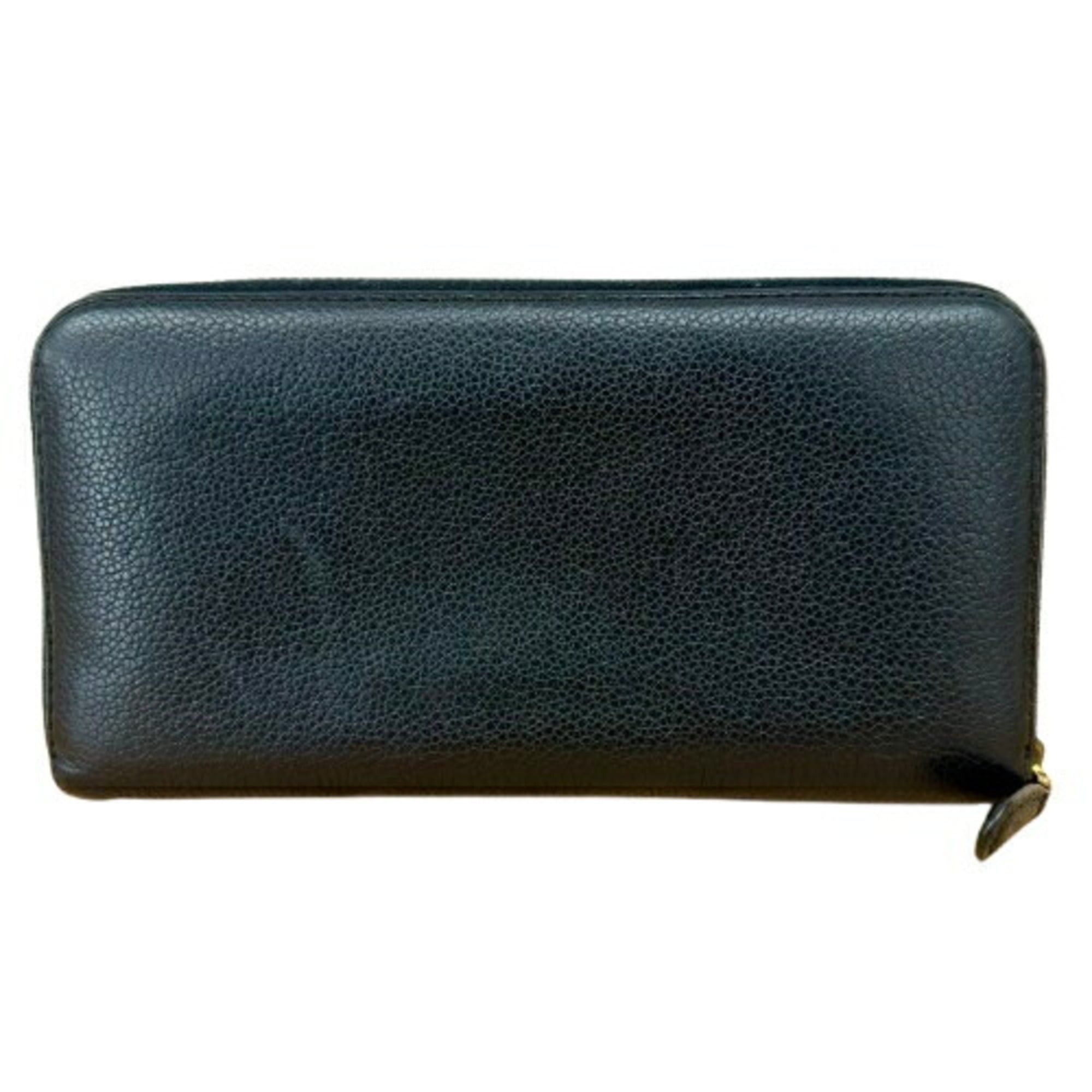 Prada PRADA Round Leather Long Wallet 1ML506 (Men's & Women's) Size ONE SIZE - 2 Thumbnail