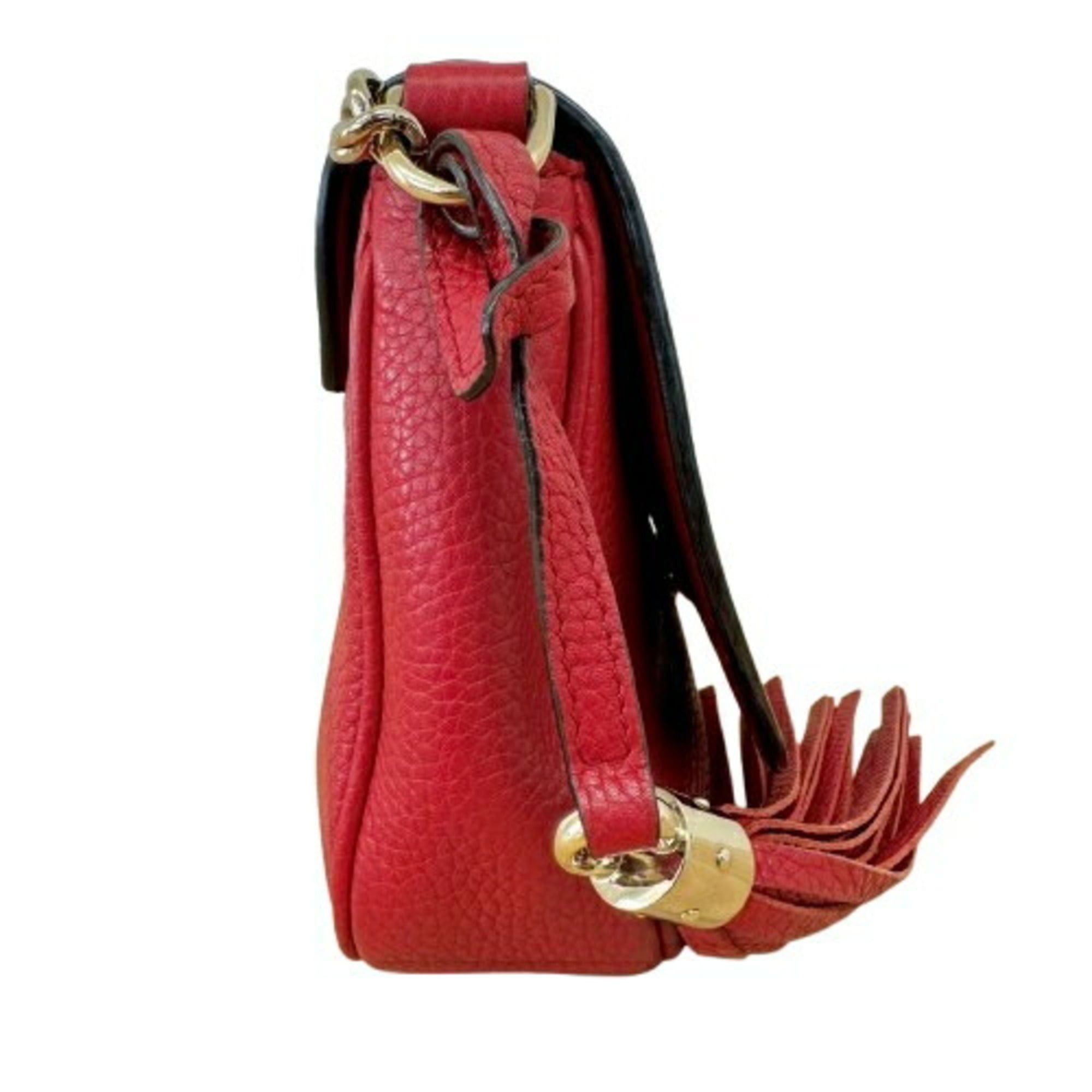 Gucci GUCCI Soho Chain Shoulder Bag, Interlocking, 536224, Leather, Red, Women's Size ONE SIZE - 4 Thumbnail