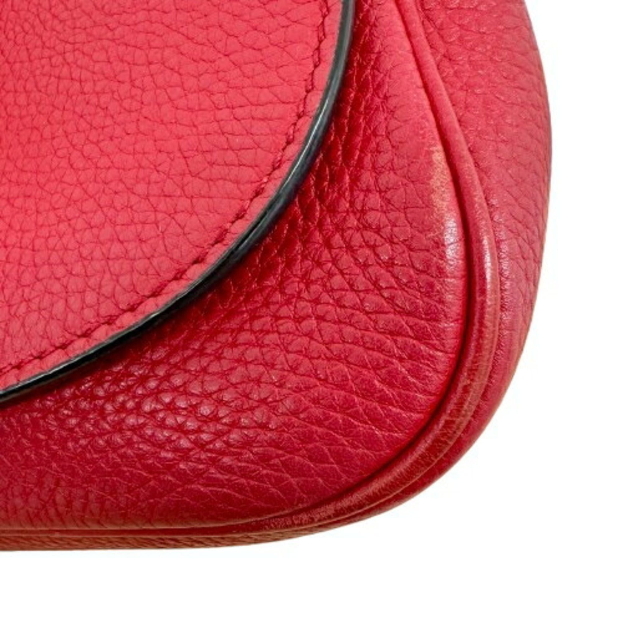 Gucci GUCCI Soho Chain Shoulder Bag, Interlocking, 536224, Leather, Red, Women's Size ONE SIZE - 9 Thumbnail
