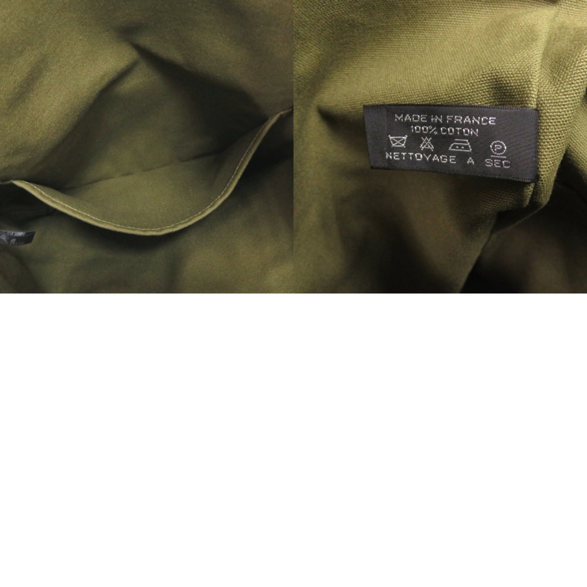 Hermes Excellent condition Hermes Fourre-Tout Cabas cotton khaki tote bag 0036HERMES Size ONE SIZE - 7 Thumbnail