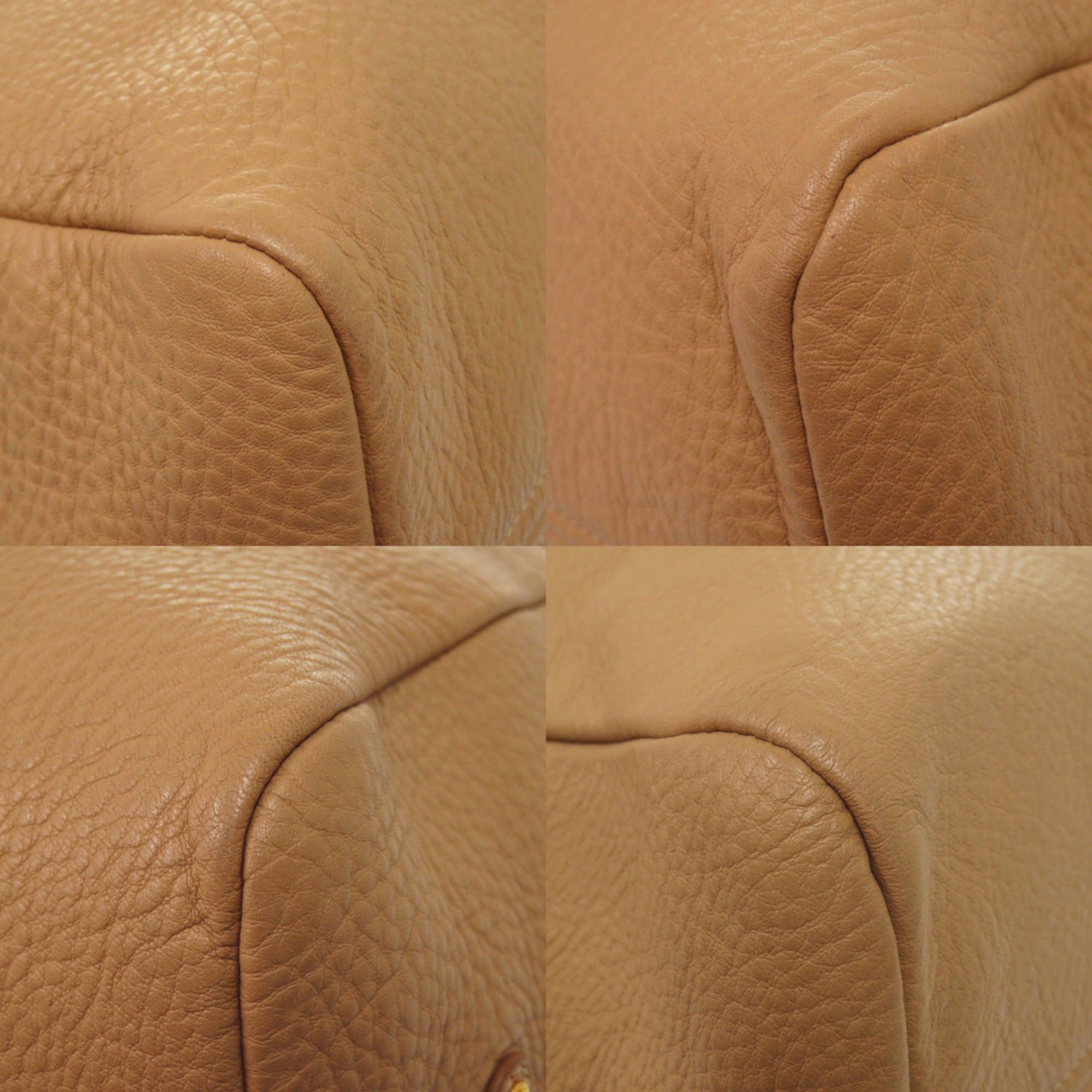 Prada Excellent condition Prada Vitello Daino BR4711 tote bag/one-shoulder bag with gold hardware, brown leather. (0207PRADA) Size ONE SIZE - 10 Thumbnail
