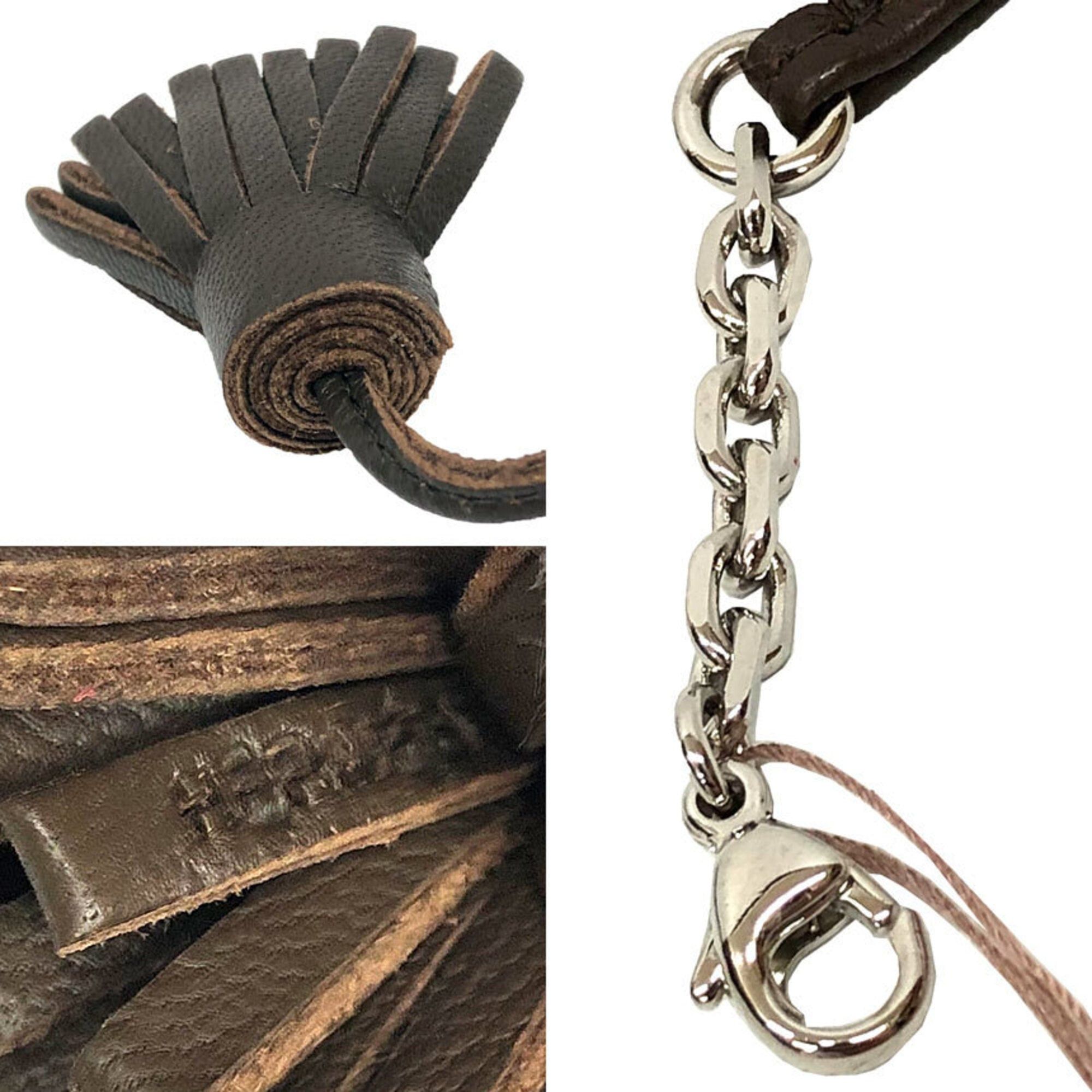 Hermes Hermes Carmen Cheetah Pompom 20 Agneau Milo Brown Bookmark Size ONE SIZE - 3 Thumbnail