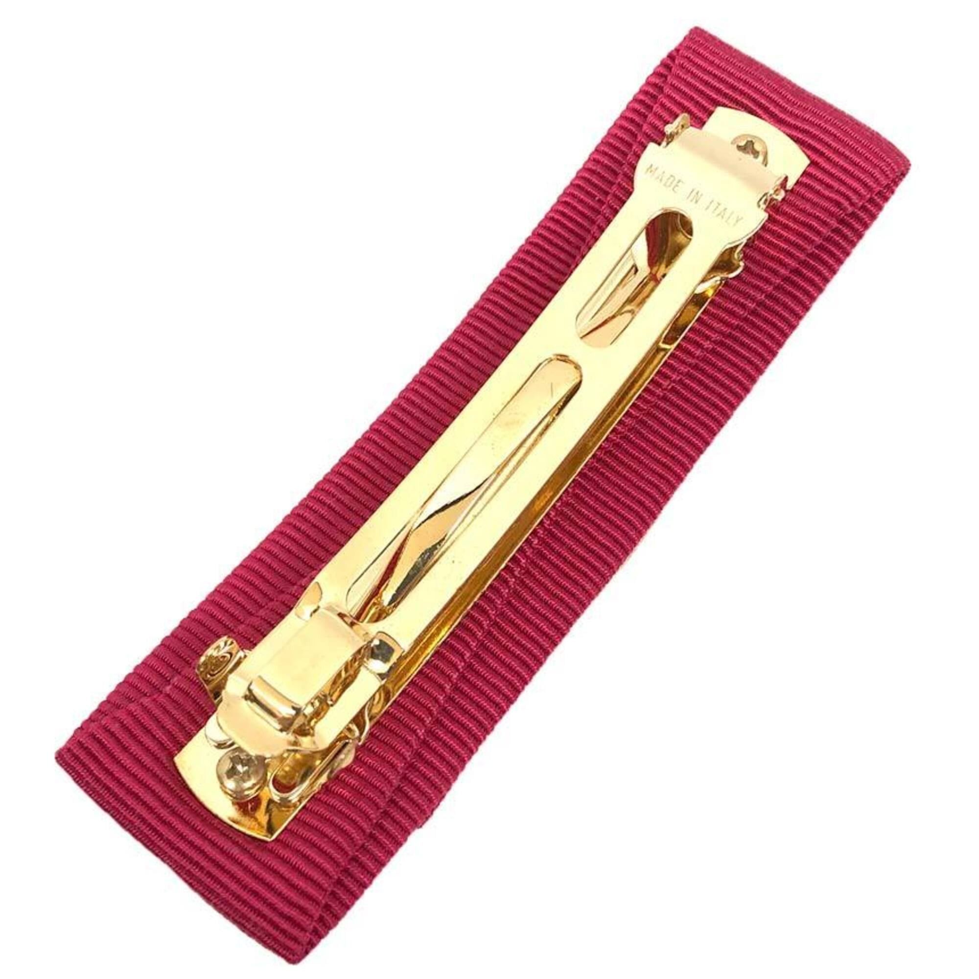 Salvatore Ferragamo Salvatore Ferragamo Vara Ribbon Barrette Hair Accessory Rose Pink × Women's Size ONE SIZE - 2 Thumbnail
