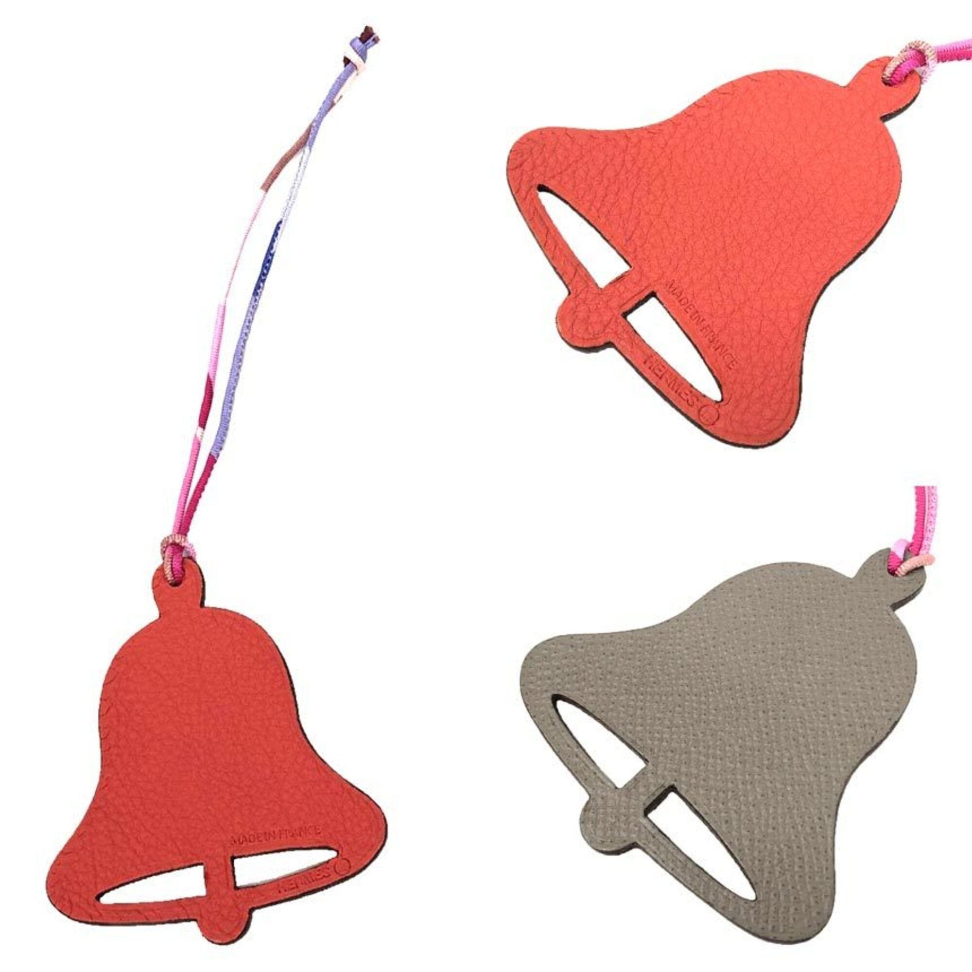 Hermes Hermes Petit H Bell Bag Charm, Bell, Taupe x Red Size ONE SIZE - 2 Thumbnail