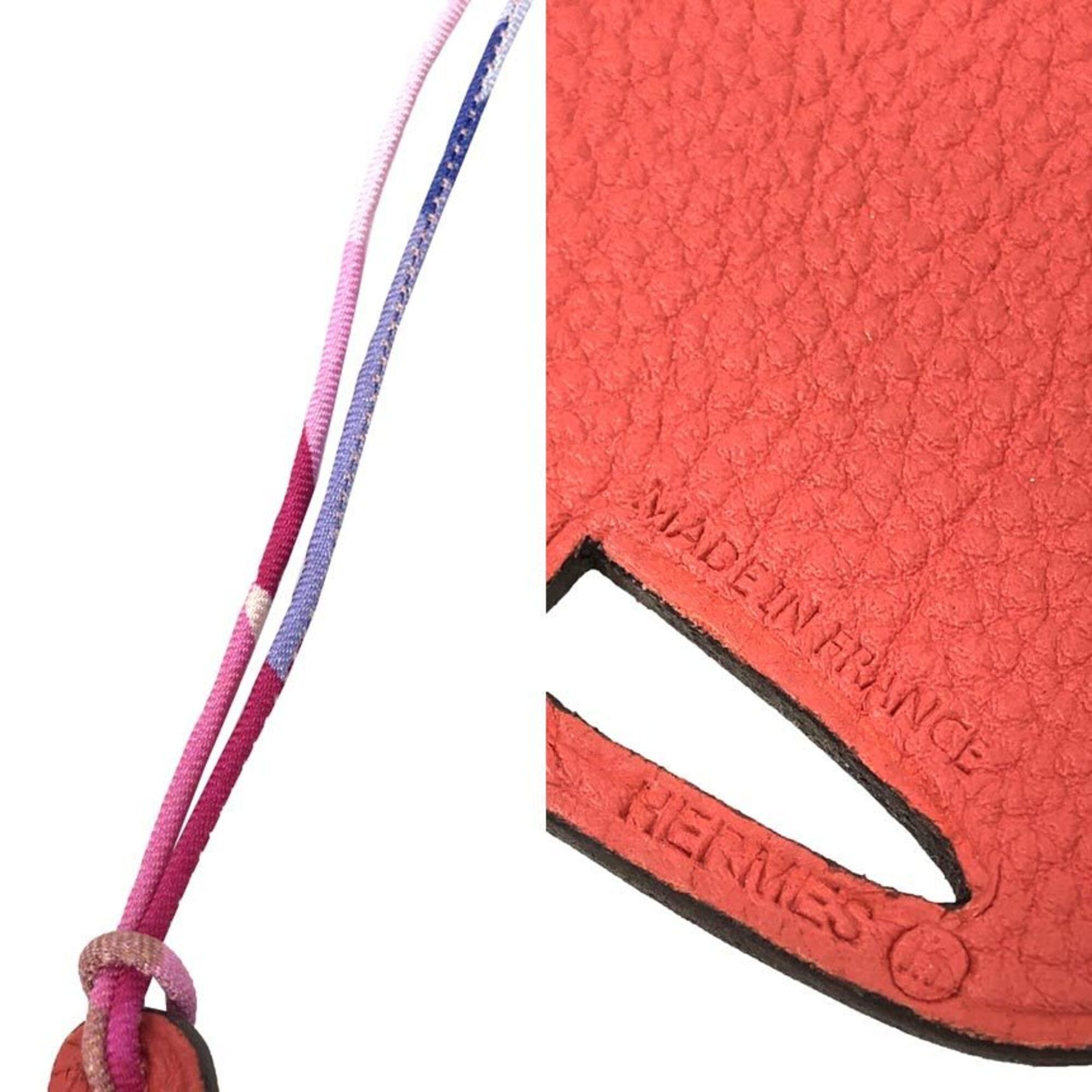 Hermes Hermes Petit H Bell Bag Charm, Bell, Taupe x Red Size ONE SIZE - 3 Thumbnail