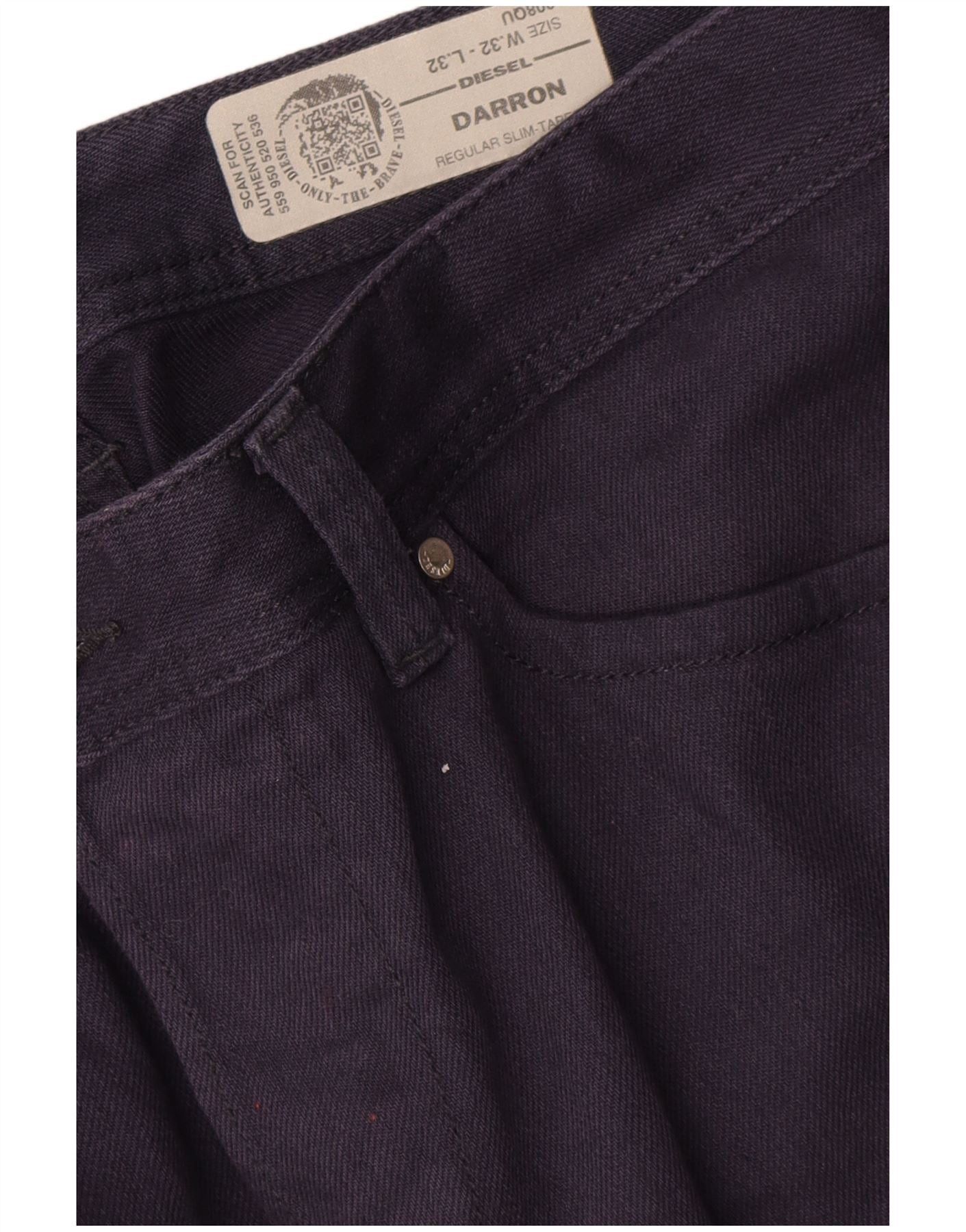 Diesel Mens Darron Regular Slim Casual Trousers W32 L32 Navy Blue C Size US 32 / EU 48 - 3 Thumbnail