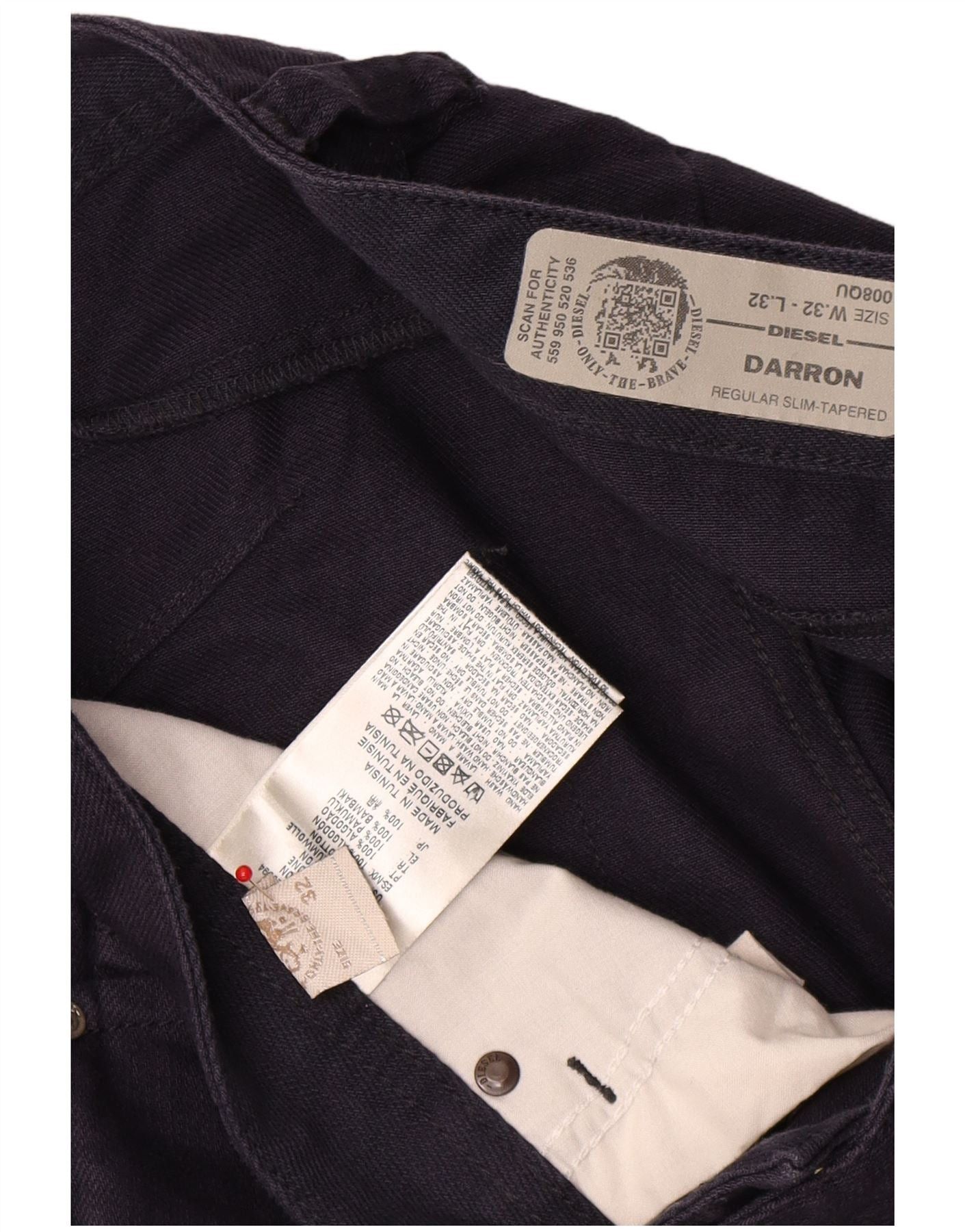 Diesel Mens Darron Regular Slim Casual Trousers W32 L32 Navy Blue C Size US 32 / EU 48 - 4 Thumbnail