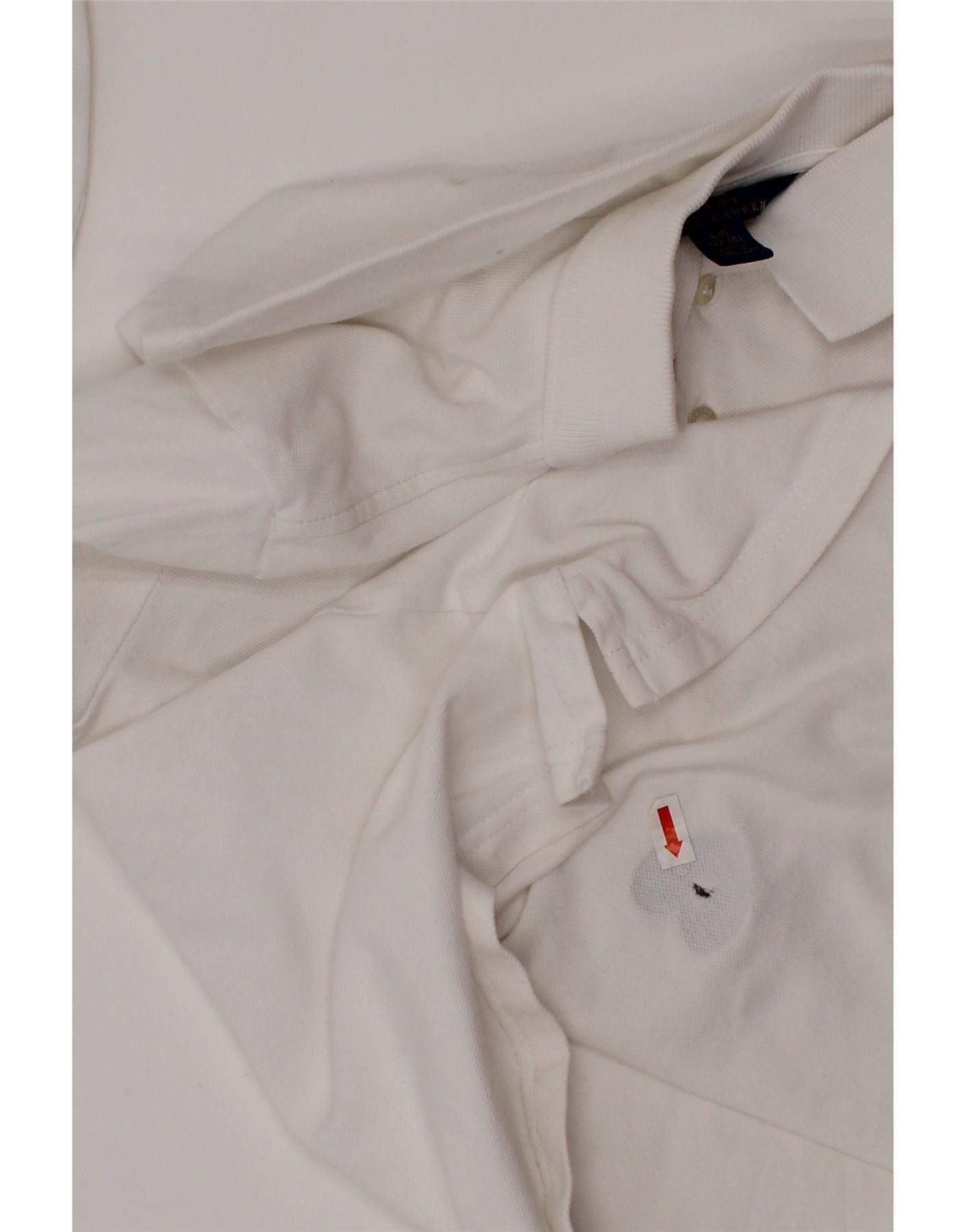 Polo Ralph Lauren Girls Polo Shirt 12-13 Years Large White Cotton Heart Size M / US 6-8 / IT 42-44 - 4 Thumbnail