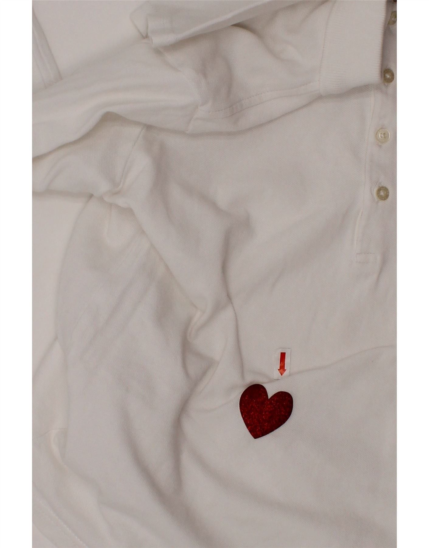 Polo Ralph Lauren Girls Polo Shirt 12-13 Years Large White Cotton Heart Size M / US 6-8 / IT 42-44 - 5 Thumbnail