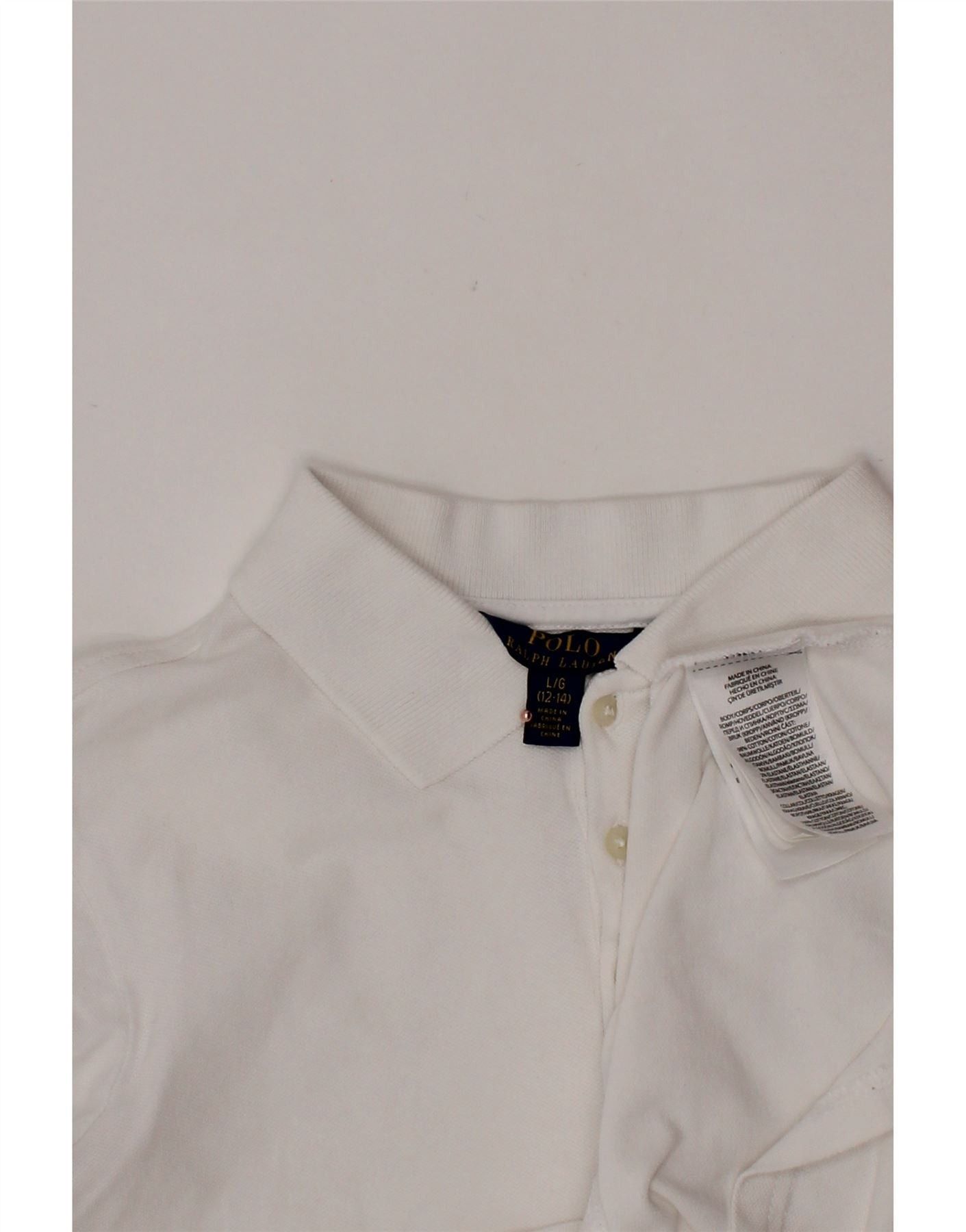 Polo Ralph Lauren Girls Polo Shirt 12-13 Years Large White Cotton Heart Size M / US 6-8 / IT 42-44 - 6 Thumbnail