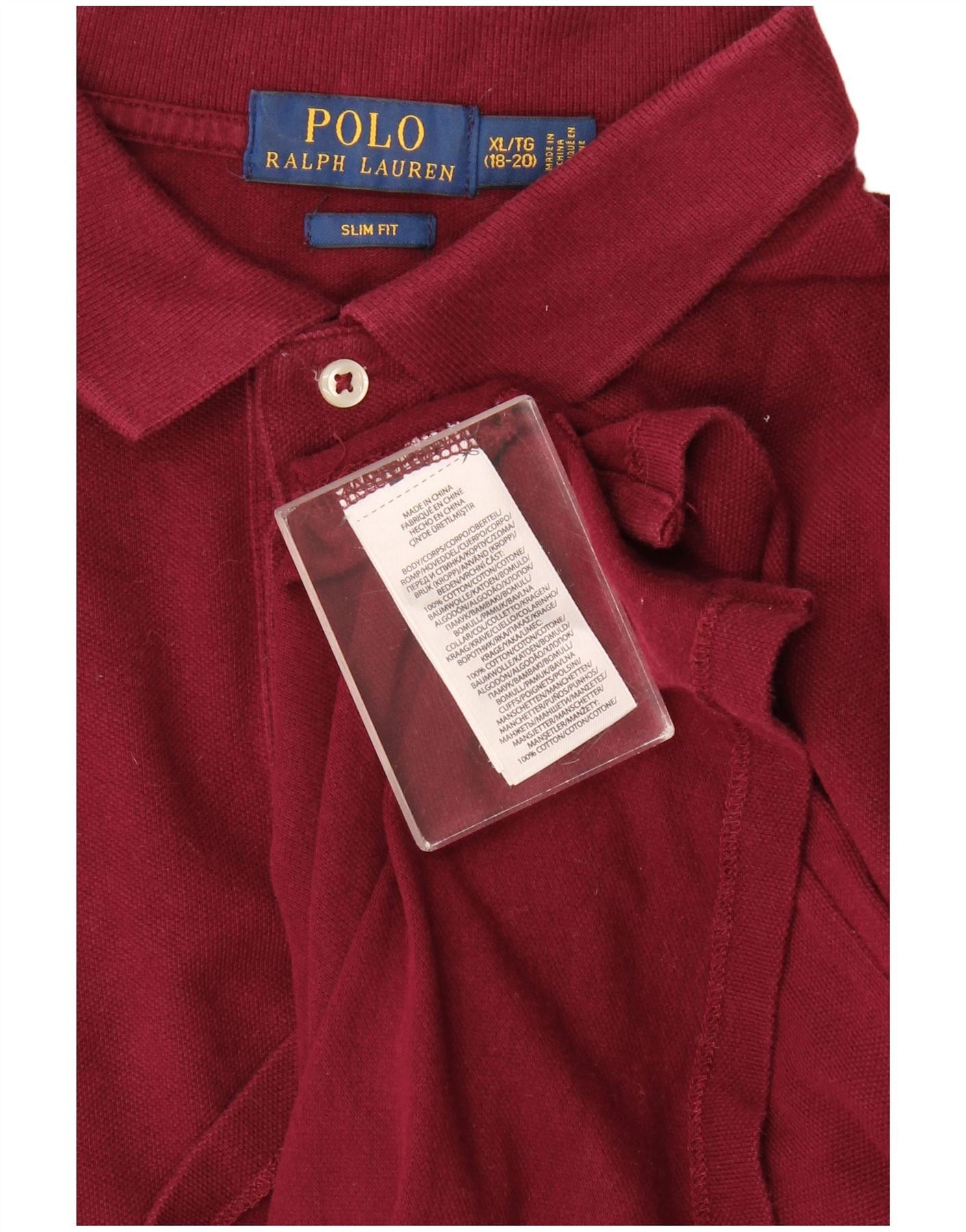 Polo Ralph Lauren Boys Long Sleeve Polo Shirt 15-16 Years XL Burgundy Size XL / US 12-14 / IT 48-50 - 3 Thumbnail